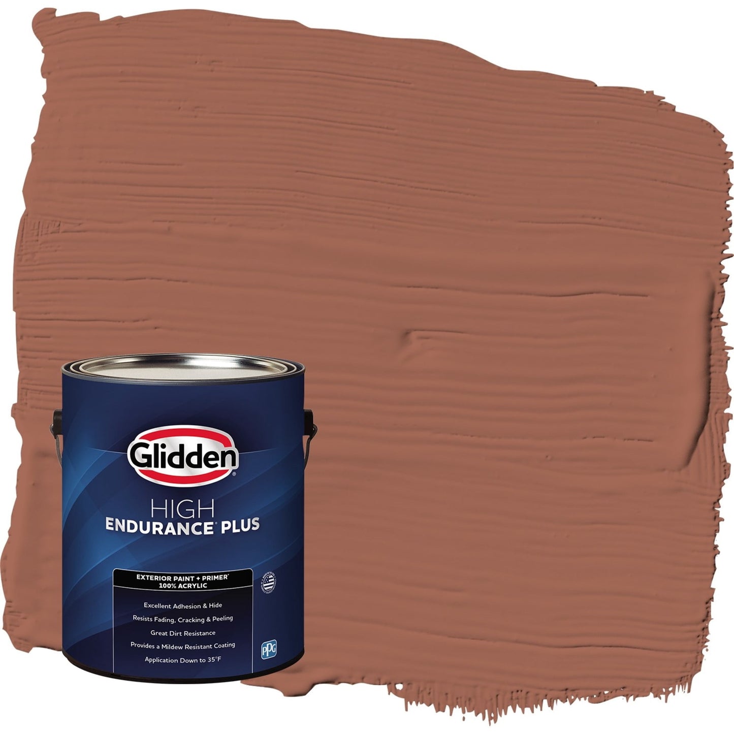 Glidden HEP Warm Up / Orange Satin Exterior Paint with Primer, 1 Gallon