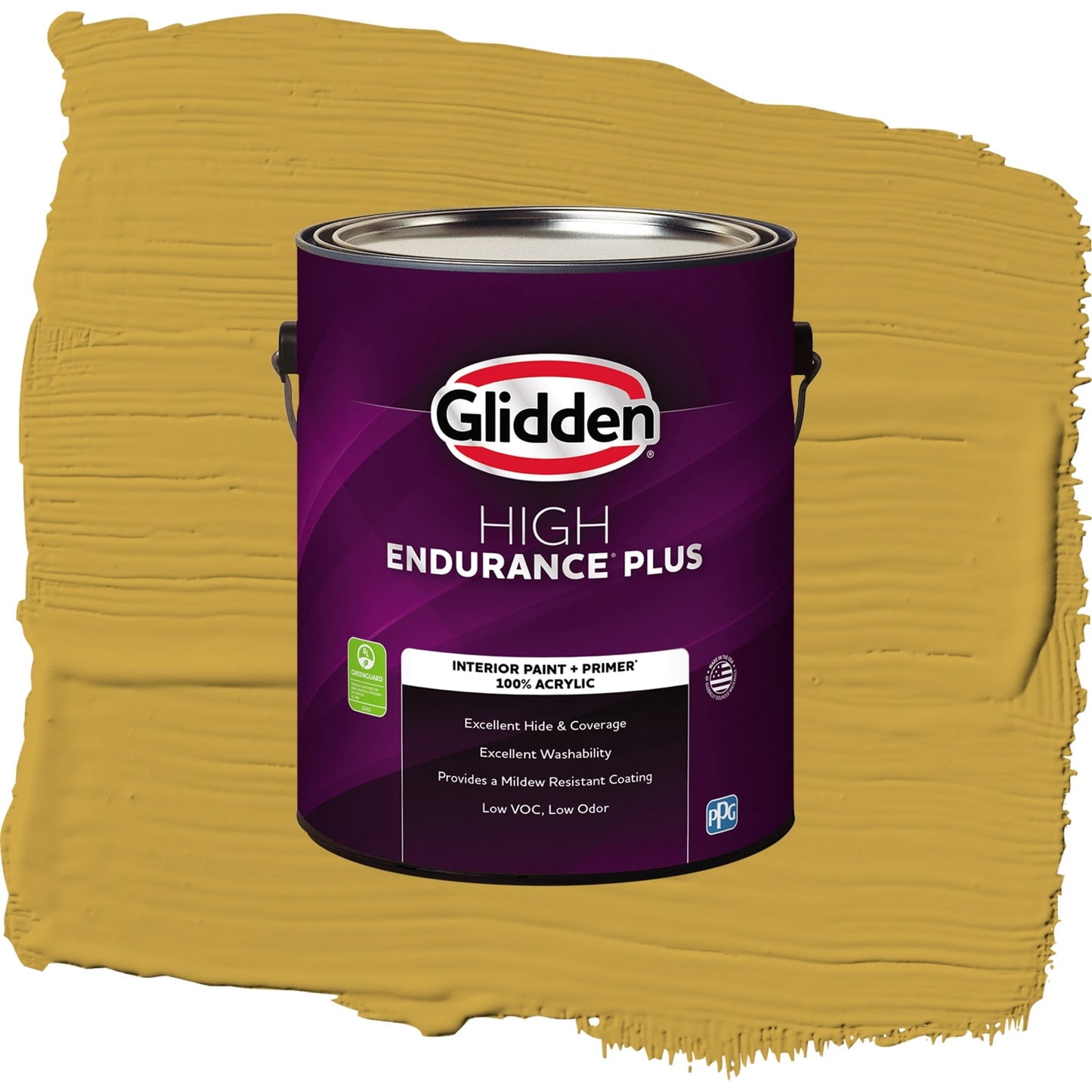 Glidden HEP Golden Field Interior Paint + Primer Flat , 1 Gallon
