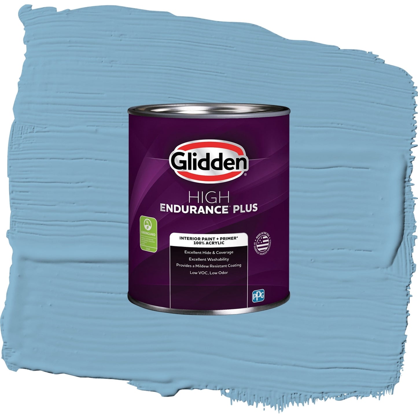 Glidden HEP Arabella / Blue, Semi-Gloss Interior Paint with Primer, 1 Quart