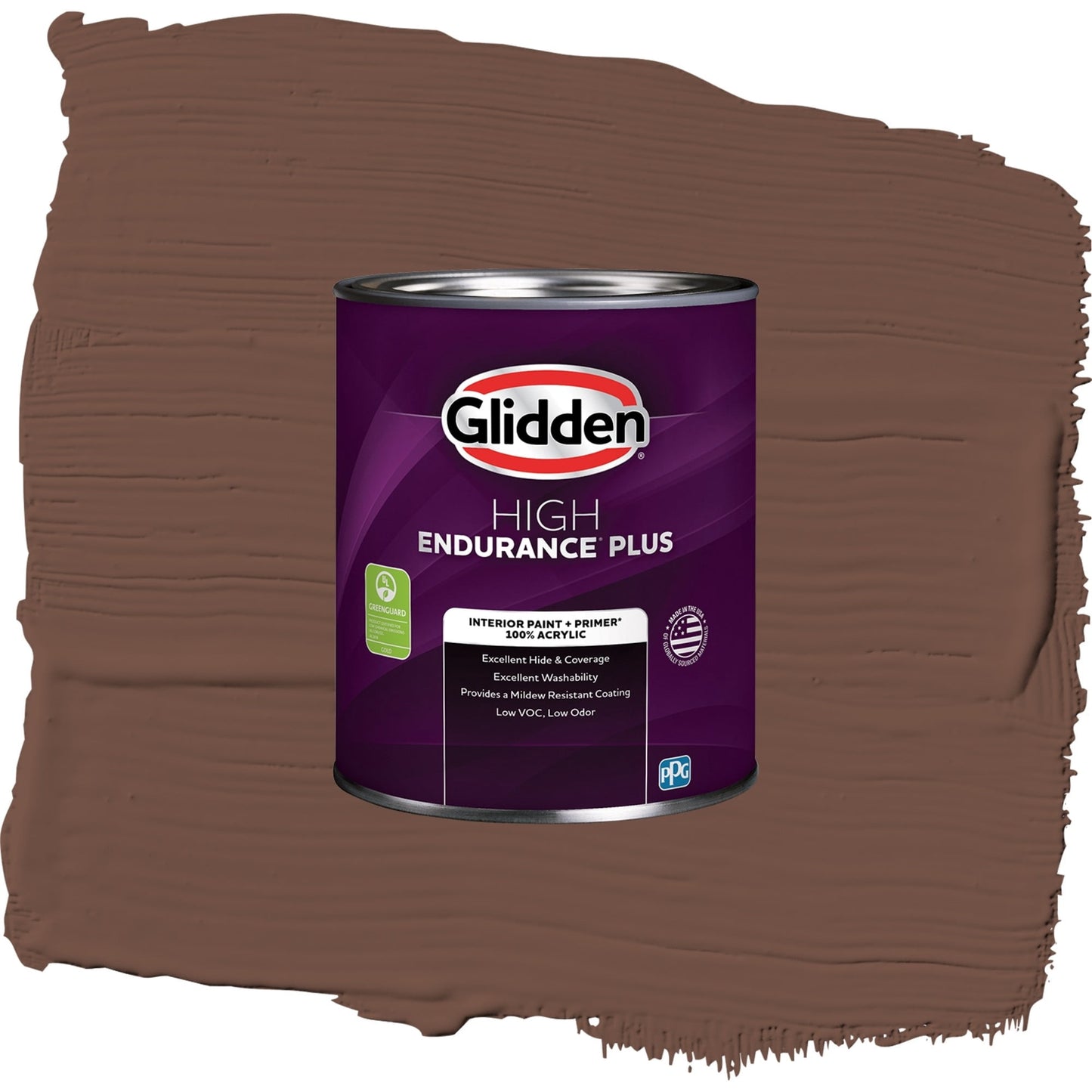 Glidden HEP Bigfoot / Brown, Semi-Gloss Interior Paint with Primer, 1 Quart