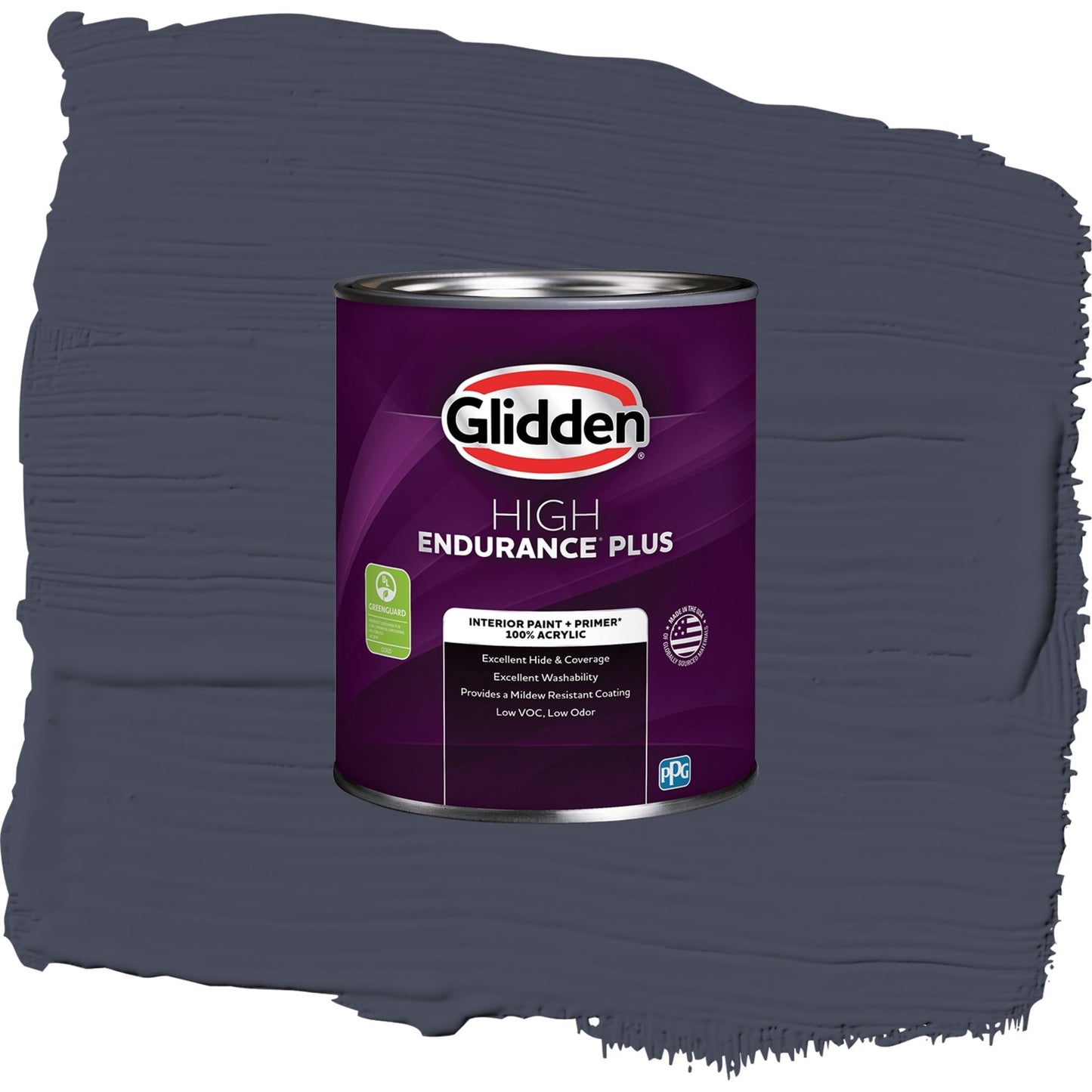 Glidden HEP Black Flame / Purple, Semi-Gloss Interior Paint with Primer, 1 Quart