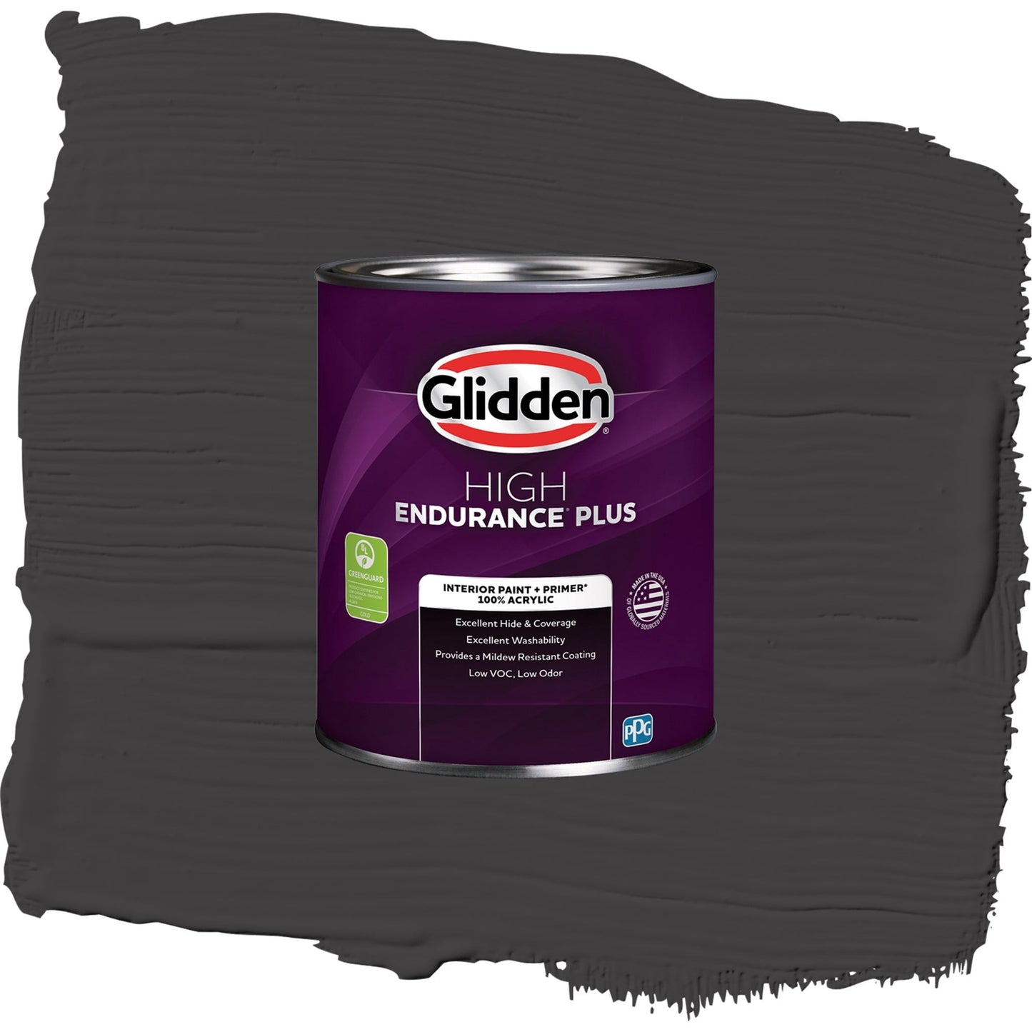 Glidden HEP Black Magic / Black Semi-Gloss Interior Paint with Primer, 1 Quart