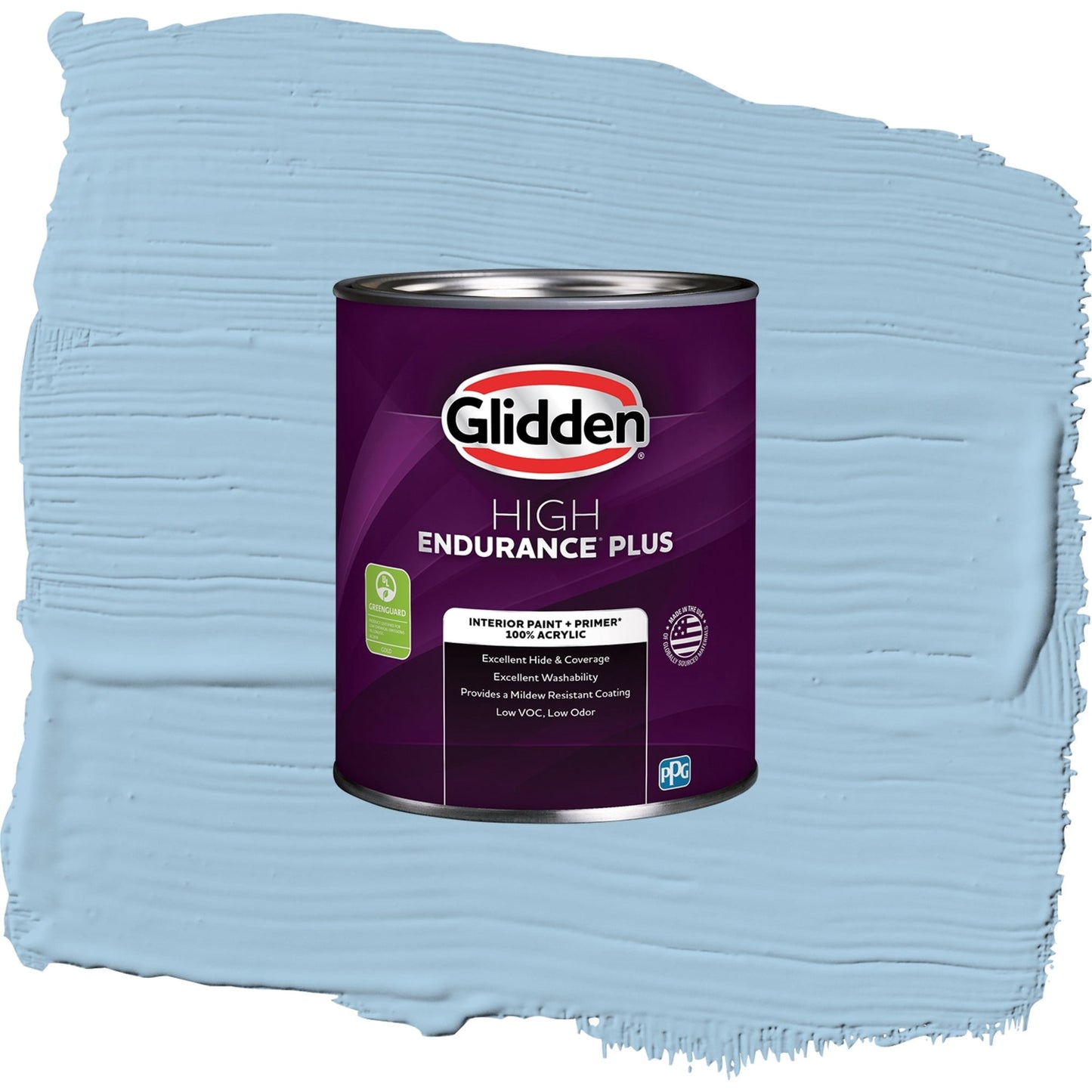 Glidden HEP Blue Bows / Blue, Eggshell Interior Paint with Primer, 1 Quart