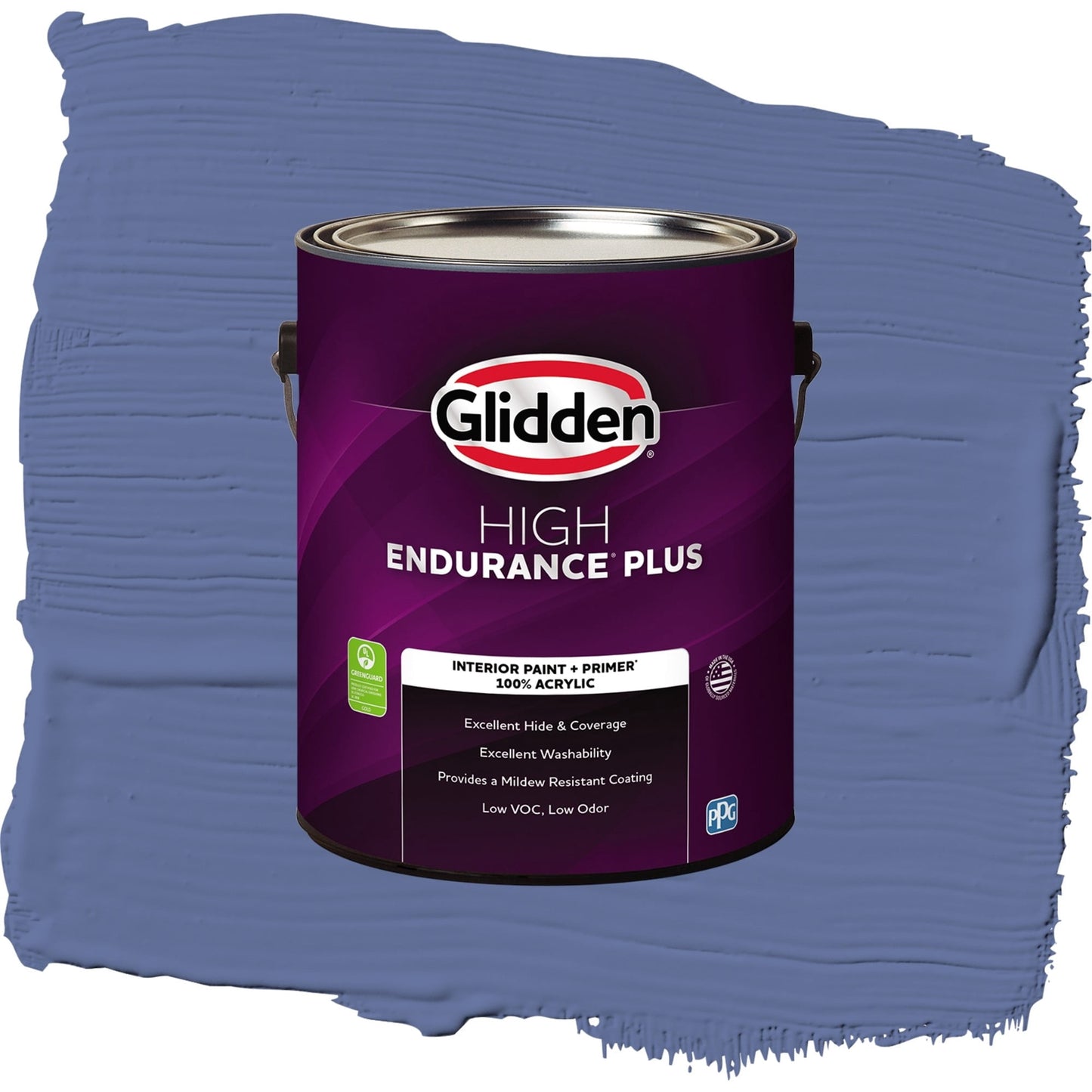Glidden HEP Blueberry Patch / Blue, Flat Interior Paint with Primer, 1 Gallon