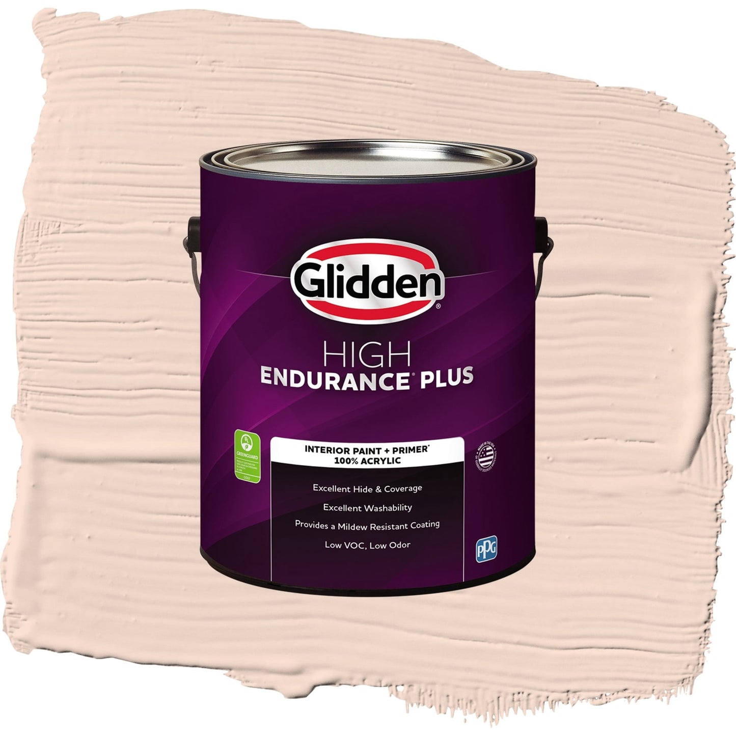 Glidden HEP Blush Beige / Orange, Flat Interior Paint with Primer, 1 Gallon