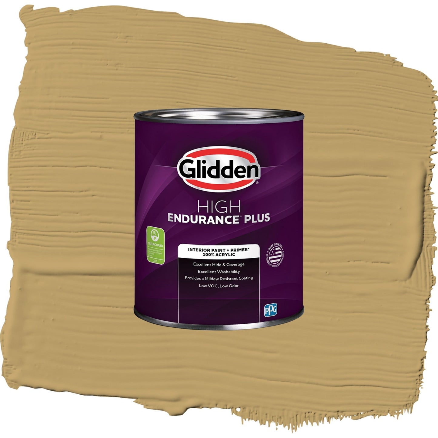 Glidden HEP Buffalo Hide / Yellow, Eggshell Interior Paint with Primer, 1 Quart