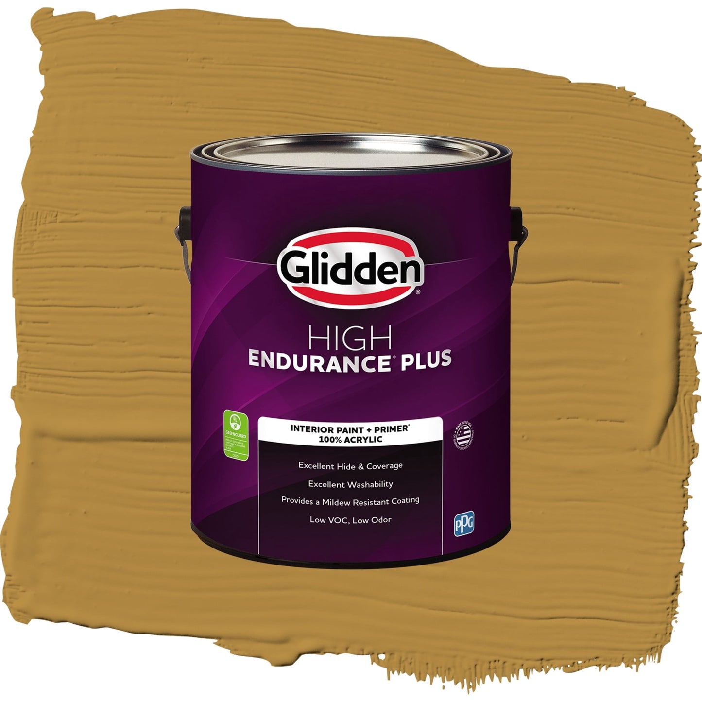 Glidden HEP Butterscotch Ripple / Yellow, Flat Interior Paint with Primer, 1 Gallon
