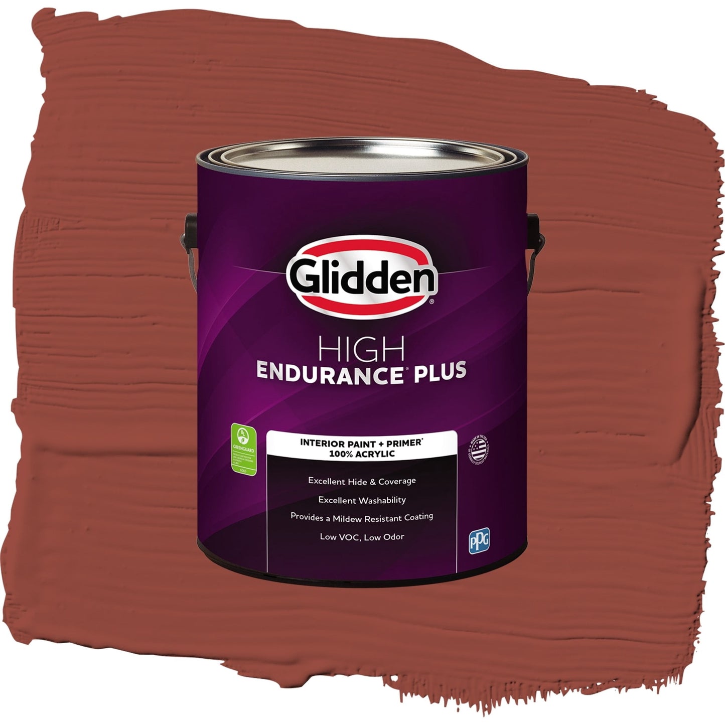 Glidden HEP Cedar Chest / Red, Flat Interior Paint with Primer, 1 Gallon
