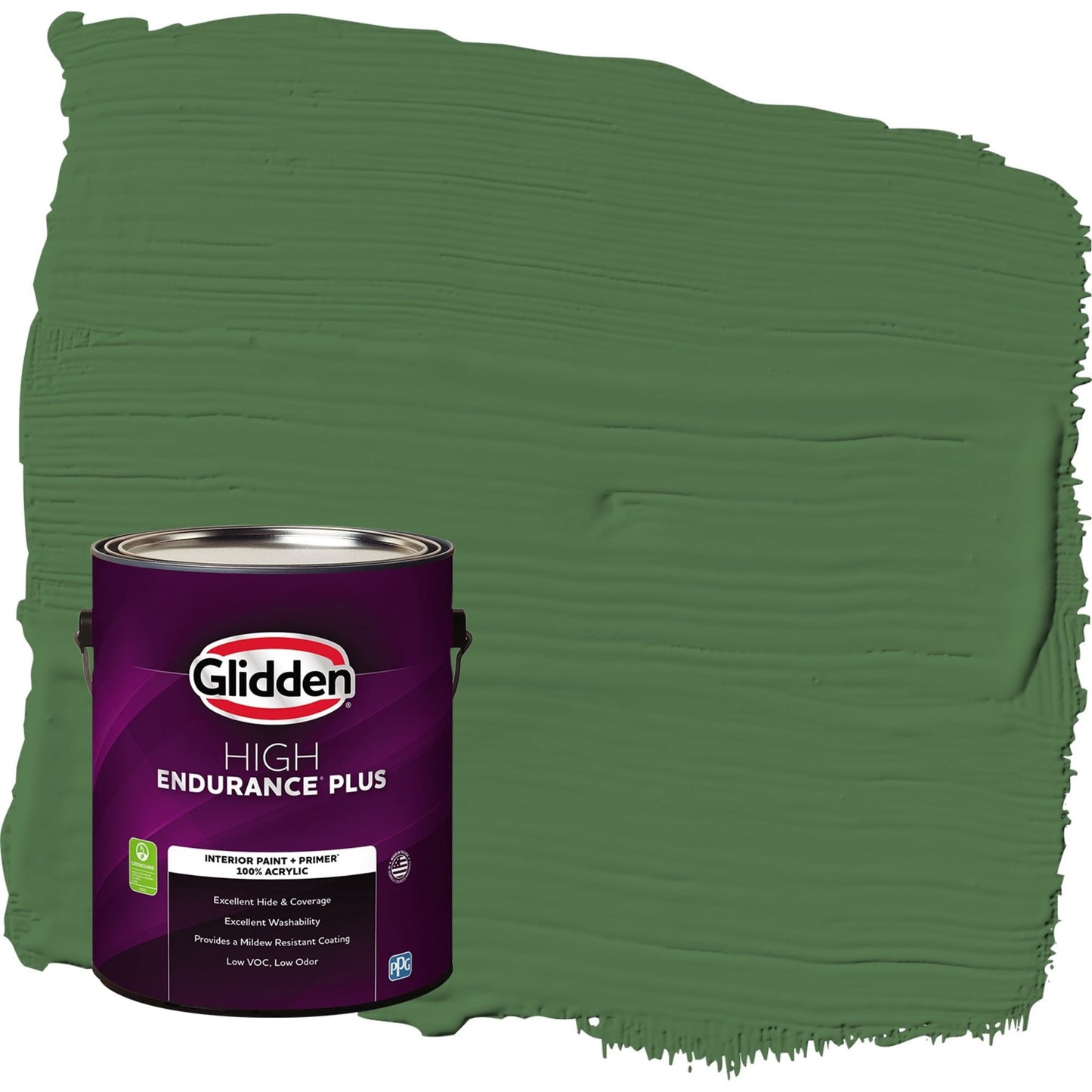 Glidden HEP Clover Leaf / Green Eggshell Interior Paint with Primer, 1 Gallon