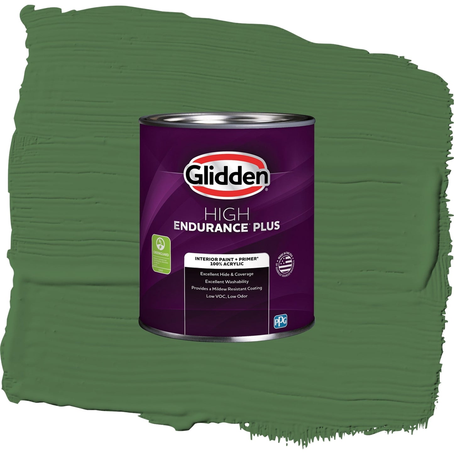 Glidden HEP Clover Leaf / Green, Semi-Gloss Interior Paint with Primer, 1 Quart