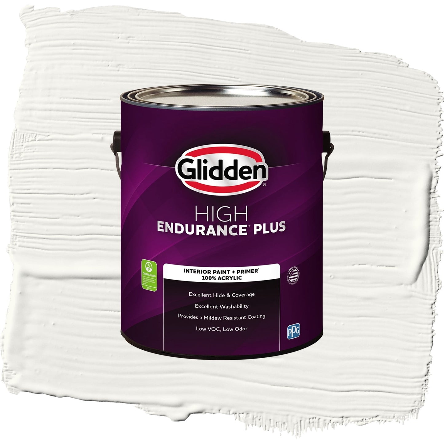 Glidden HEP Commercial White / White Semi-Gloss Interior Paint with Primer, 1 Gallon