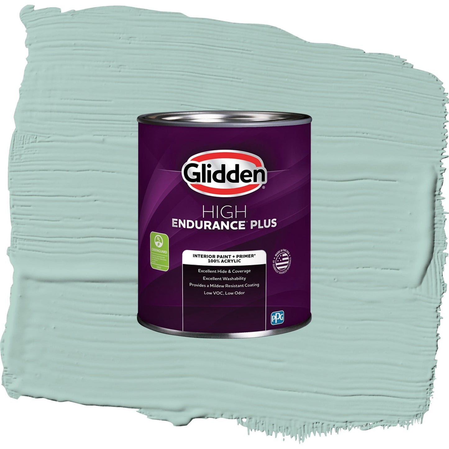 Glidden HEP Copenhagen / Green, Eggshell Interior Paint with Primer, 1 Quart
