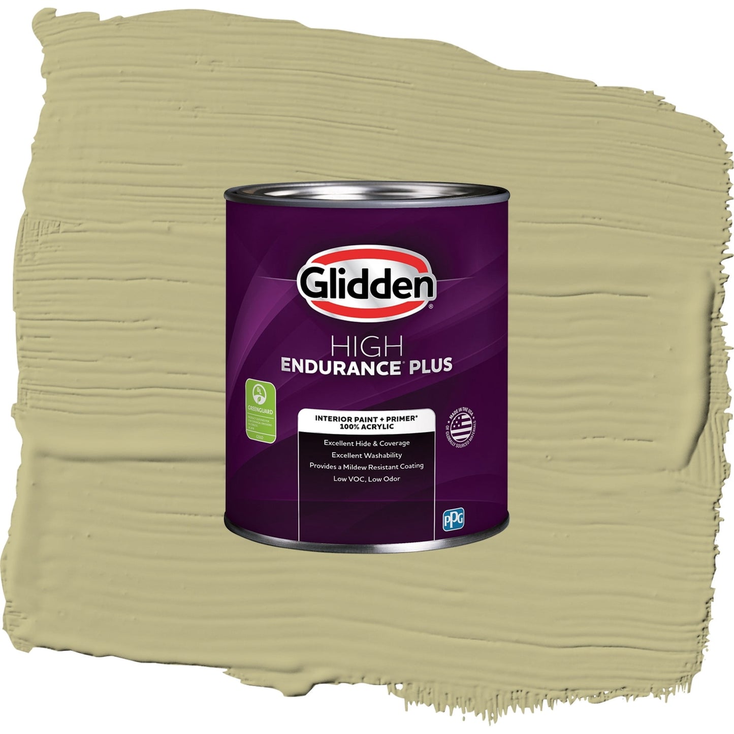 Glidden HEP Cress Green / Green, Eggshell Interior Paint with Primer, 1 Quart