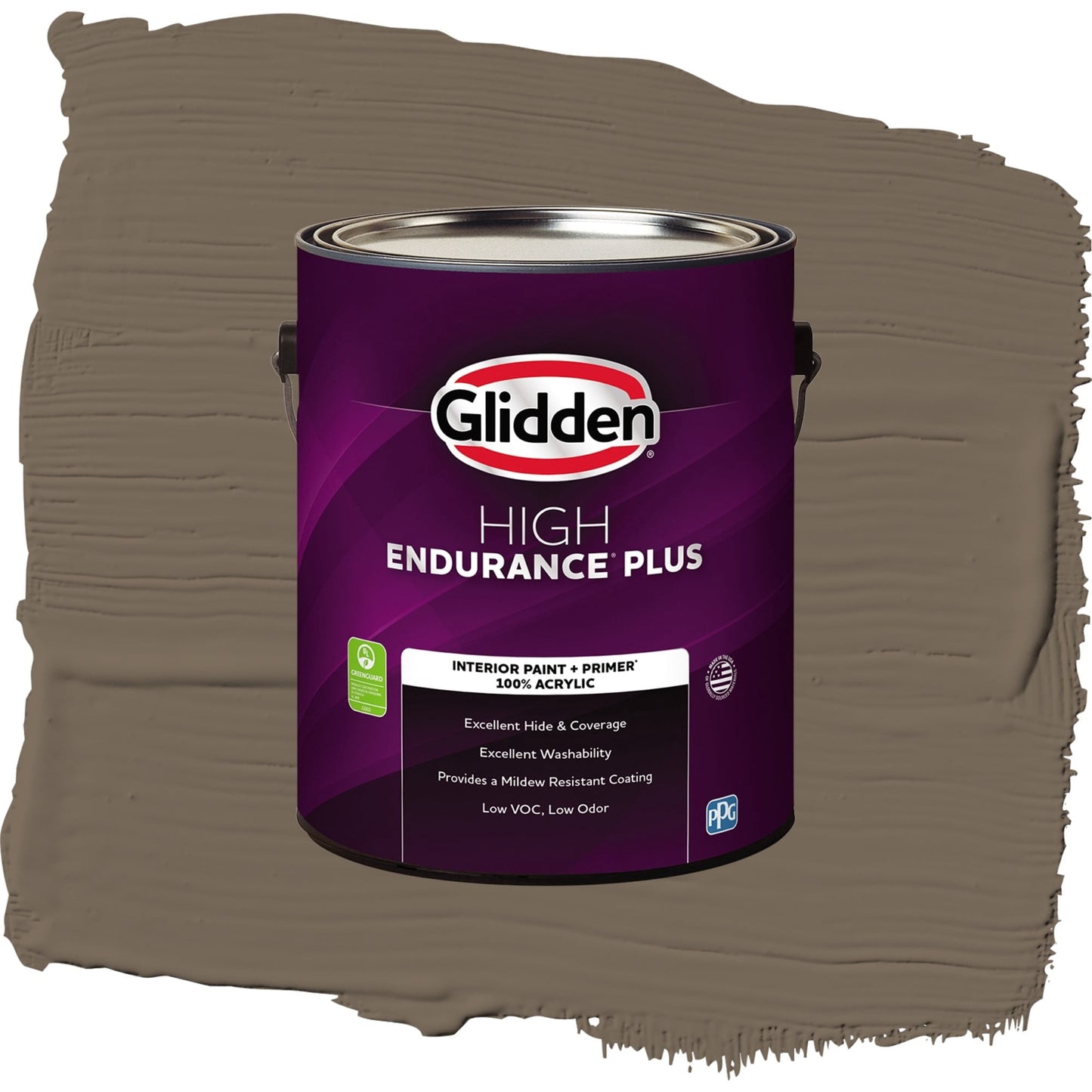 Glidden HEP Curlew / Brown, Eggshell Interior Paint with Primer, 1 Gallon
