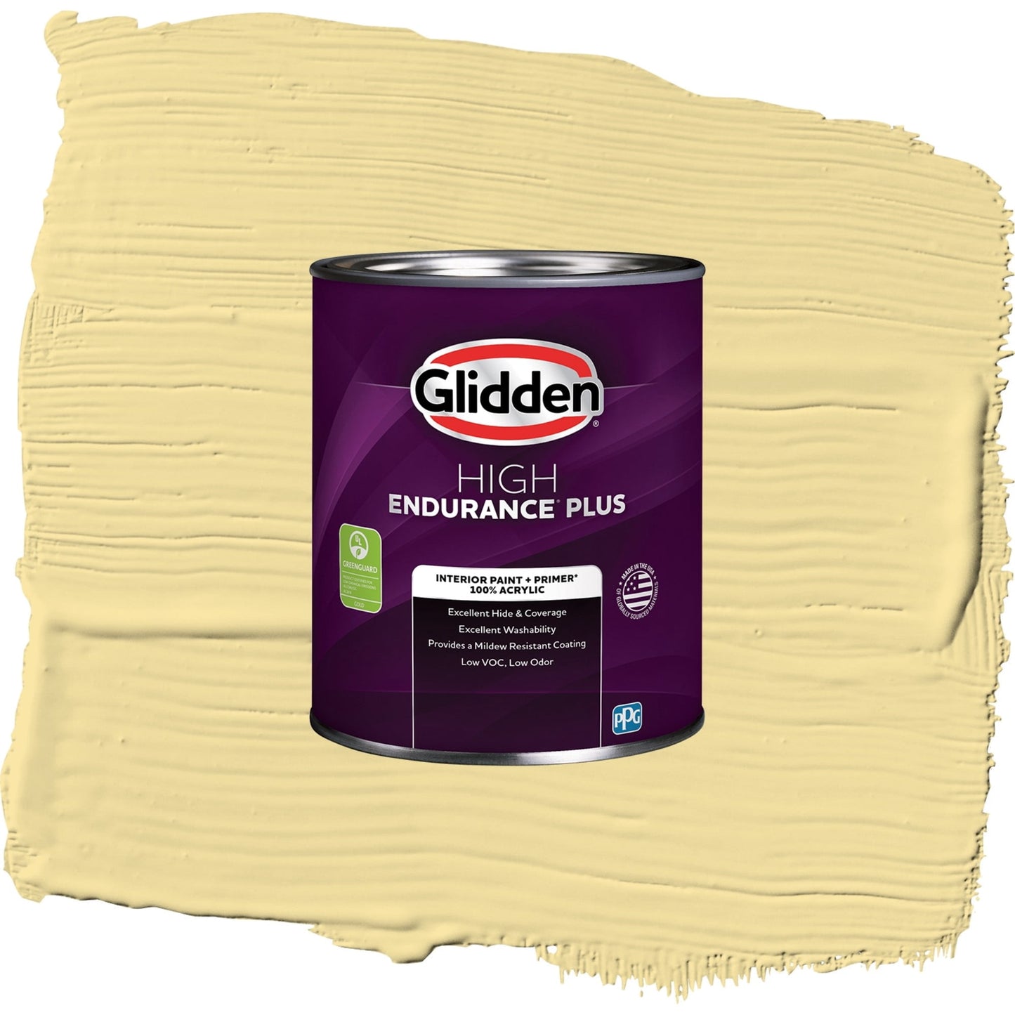 Glidden HEP Demeter / Yellow, Eggshell Interior Paint with Primer, 1 Quart