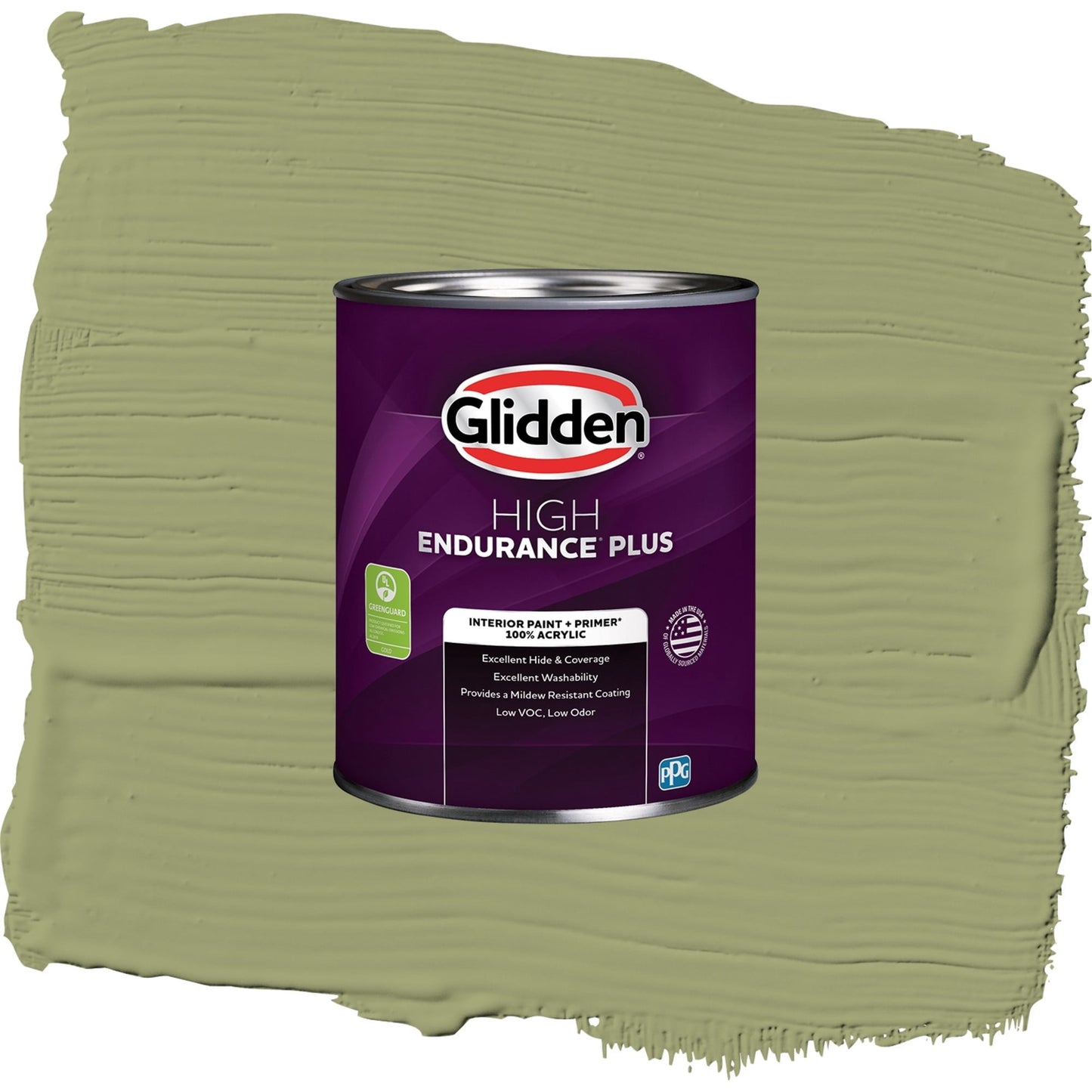 Glidden HEP Dill / Green, Semi-Gloss Interior Paint with Primer, 1 Quart
