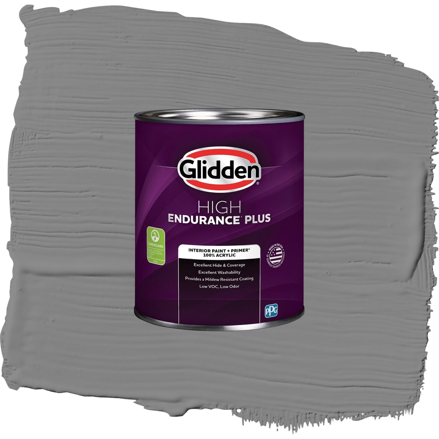 Glidden HEP Dover Gray / Grey, Eggshell Interior Paint with Primer, 1 Quart