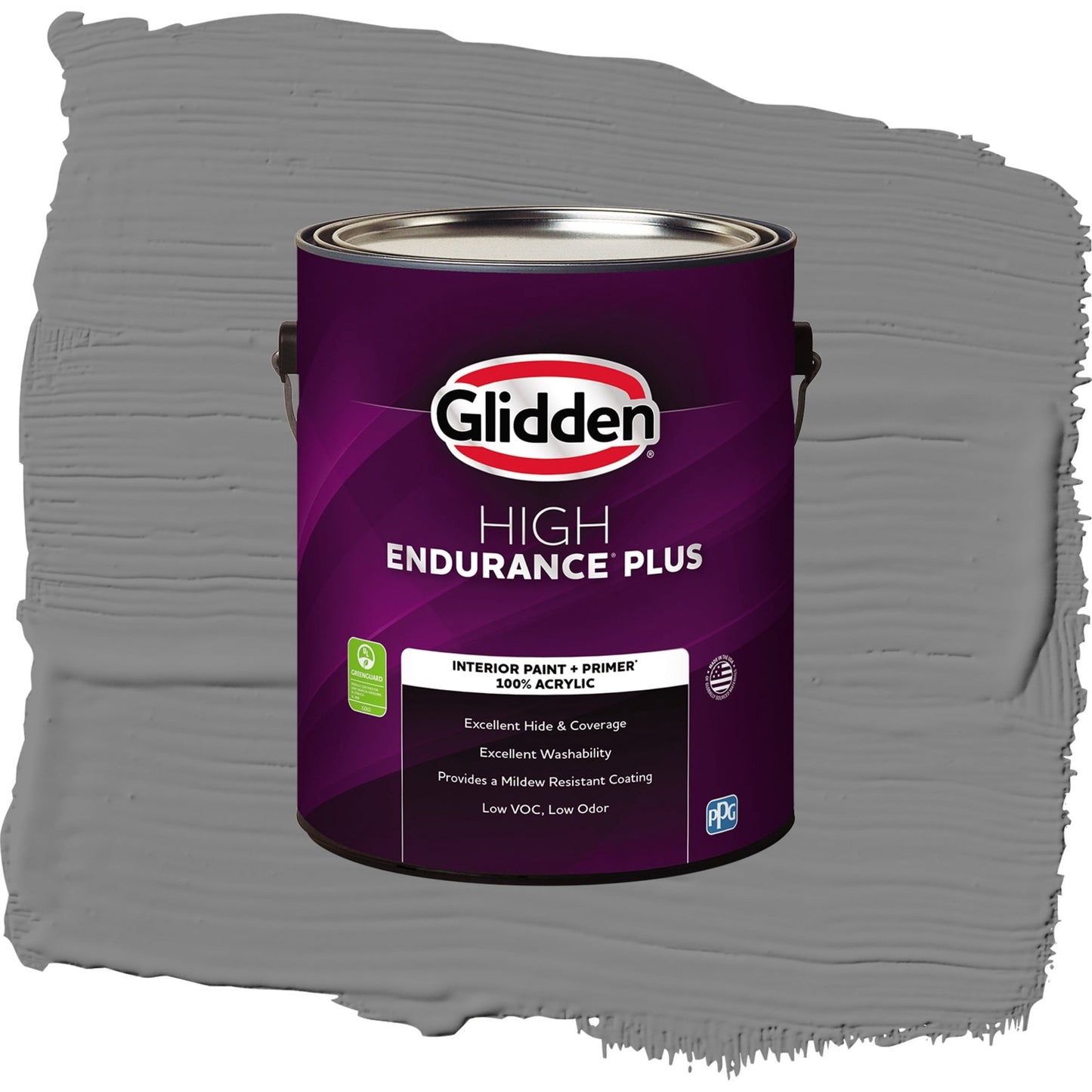 Glidden HEP Dover Gray / Grey, Flat Interior Paint with Primer, 1 Gallon