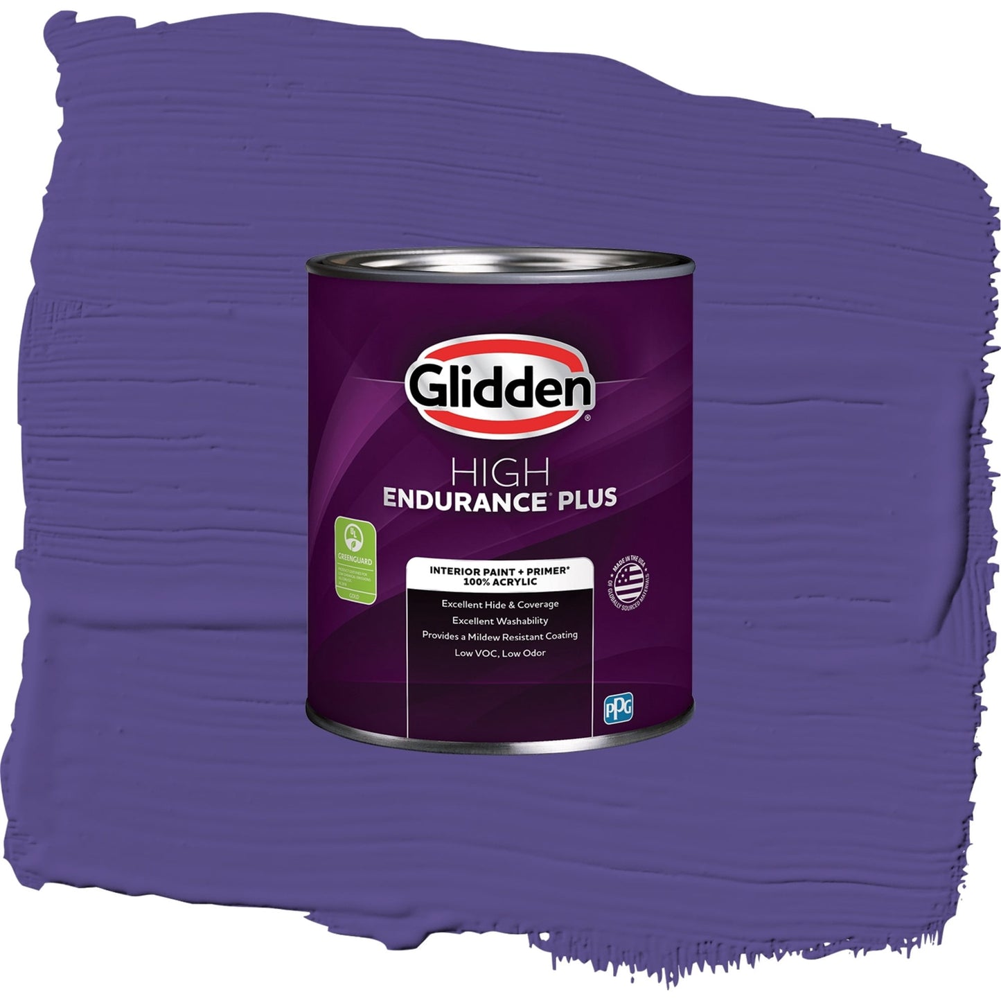 Glidden HEP Eggplant / Purple, Eggshell Interior Paint with Primer, 1 Quart