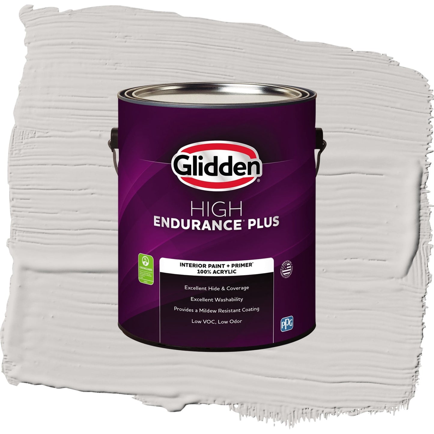 Glidden HEP Elusion / Grey, Flat Interior Paint with Primer, 1 Gallon