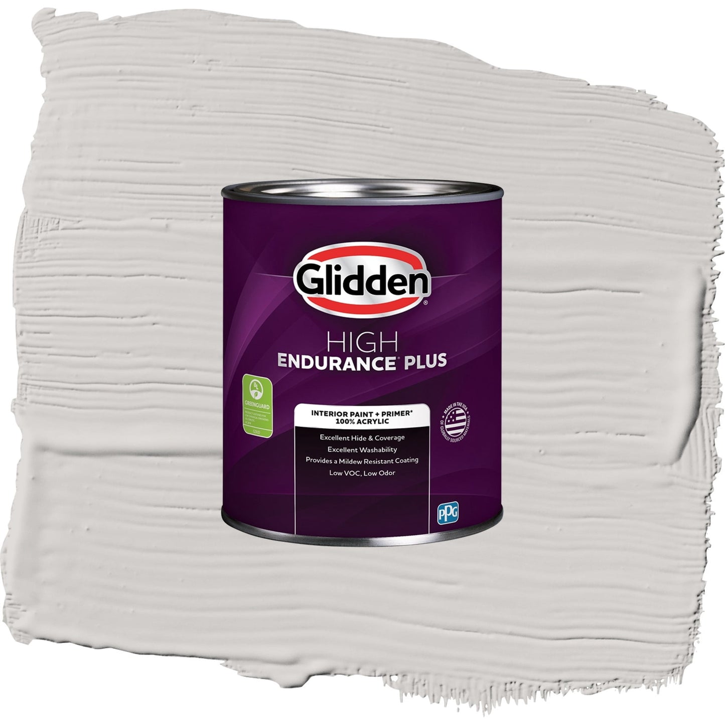 Glidden HEP Elusion / Grey, Semi-Gloss Interior Paint with Primer, 1 Quart