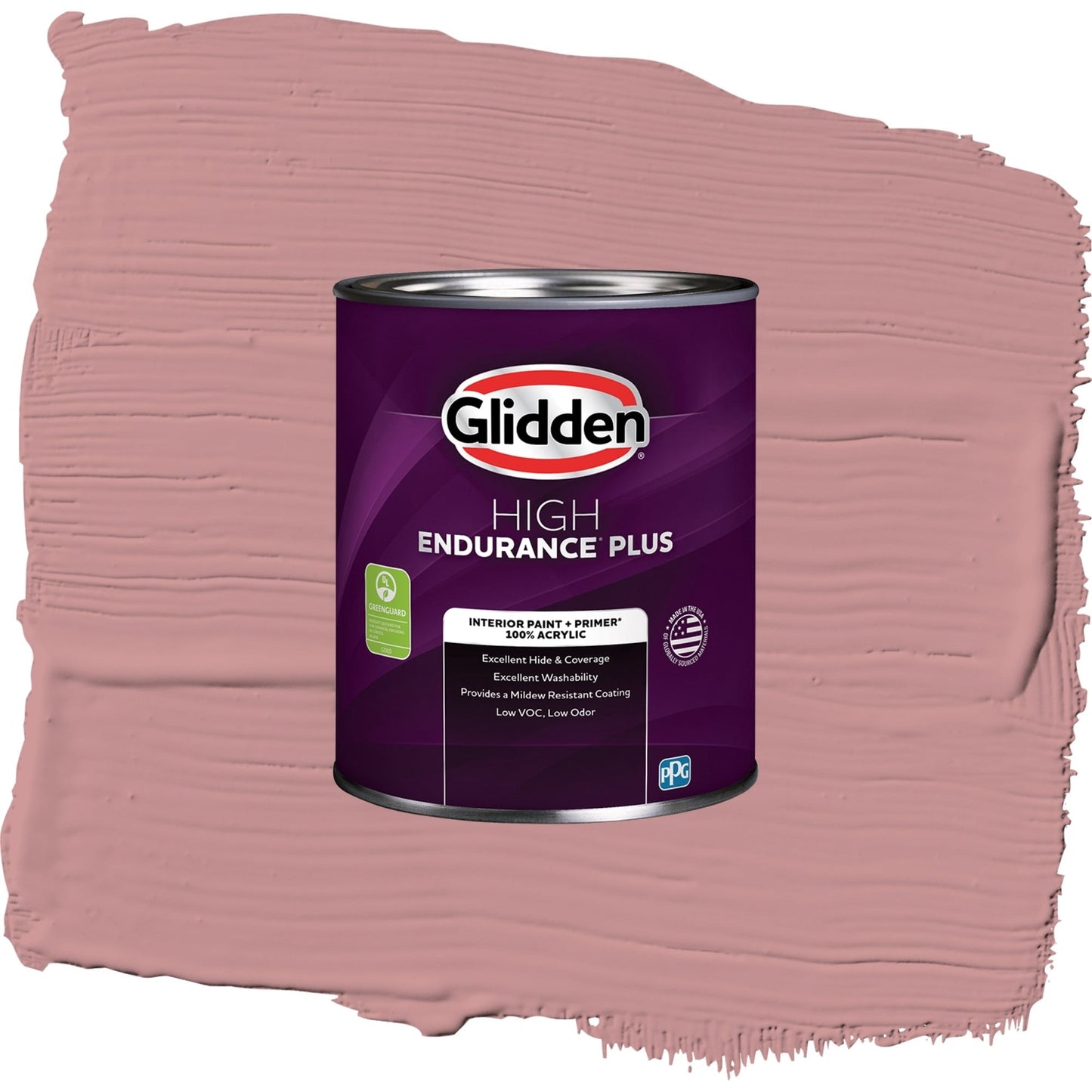Glidden HEP Floral Tapestry / Pink, Semi-Gloss Interior Paint with Primer, 1 Quart