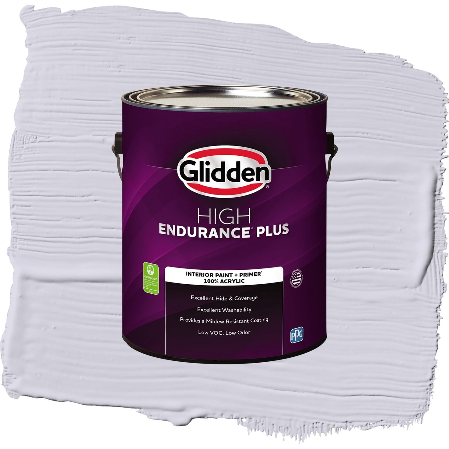 Glidden HEP Frosted Lilac / Purple, Flat Interior Paint with Primer, 1 Gallon