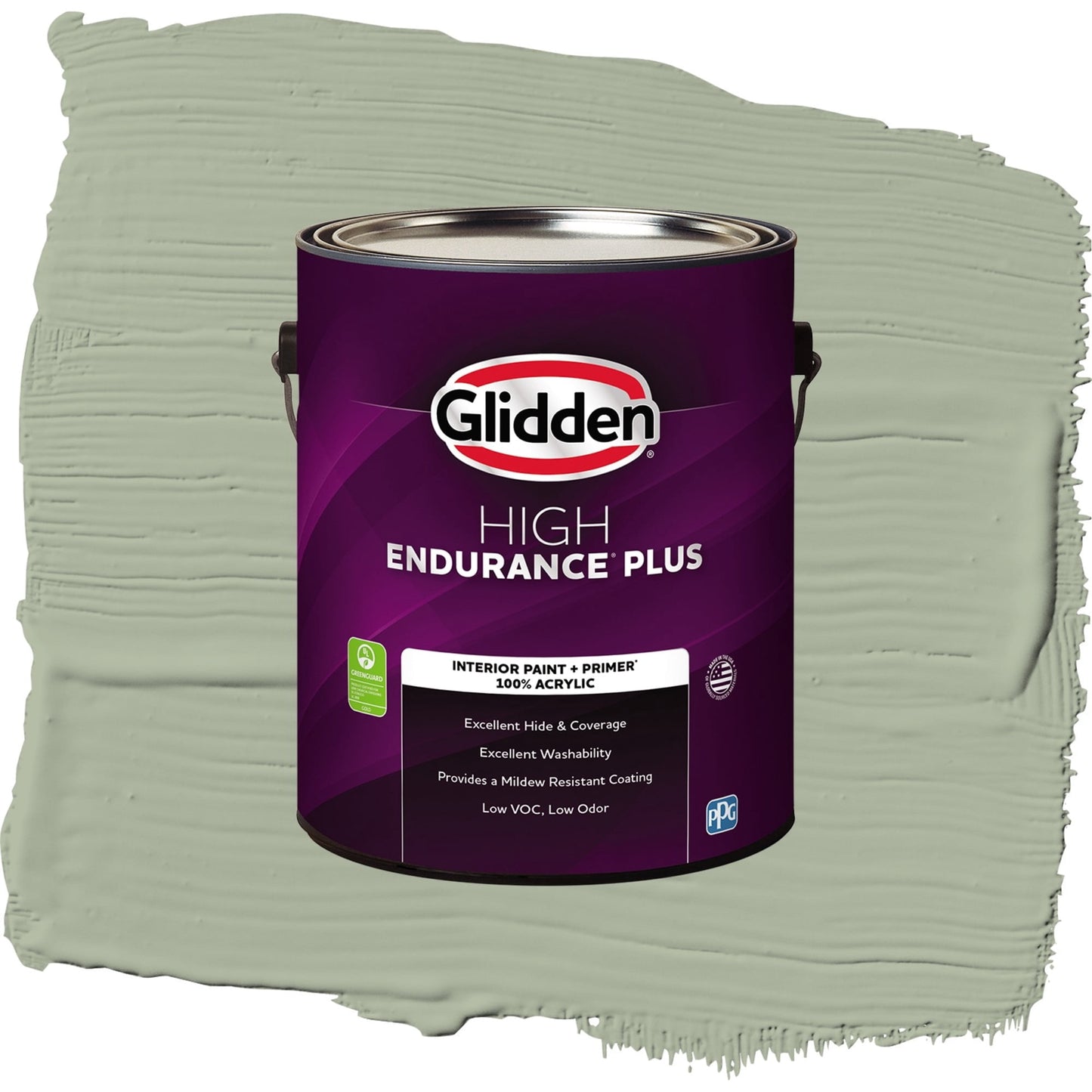 Glidden HEP Gargoyle / Green, Eggshell Interior Paint with Primer, 1 Gallon