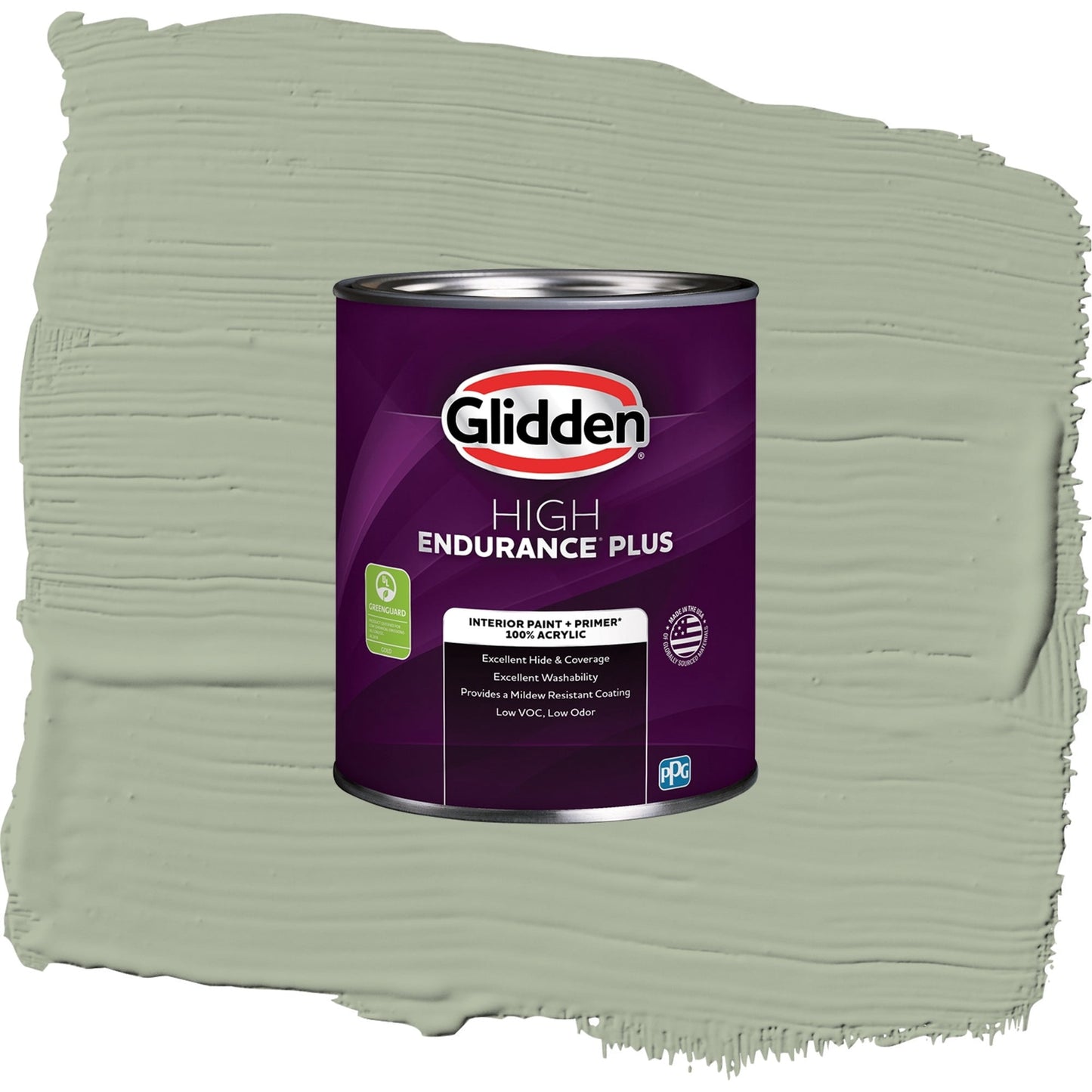 Glidden HEP Gargoyle / Green, Eggshell Interior Paint with Primer, 1 Quart