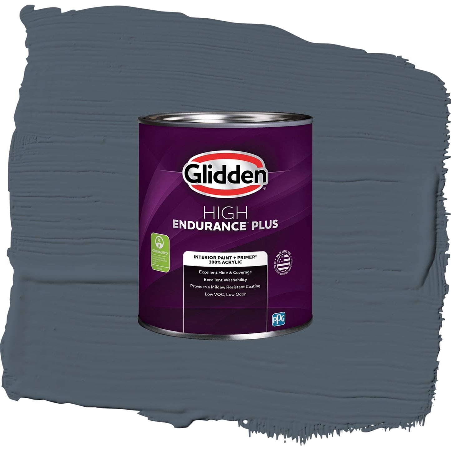 Glidden HEP Goblin / Gray, Semi-Gloss Interior Paint with Primer, 1 Quart