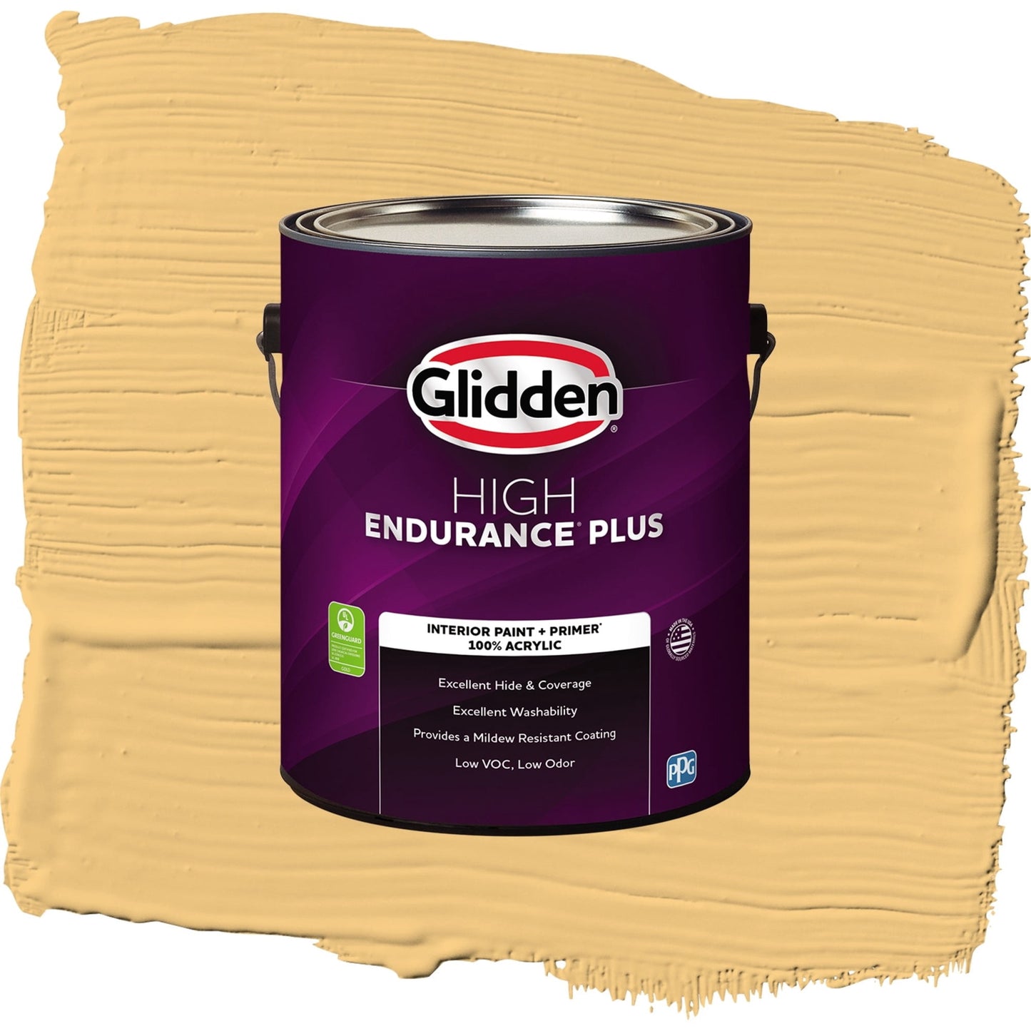 Glidden HEP Gold Buff / Yellow, Flat Interior Paint with Primer, 1 Gallon