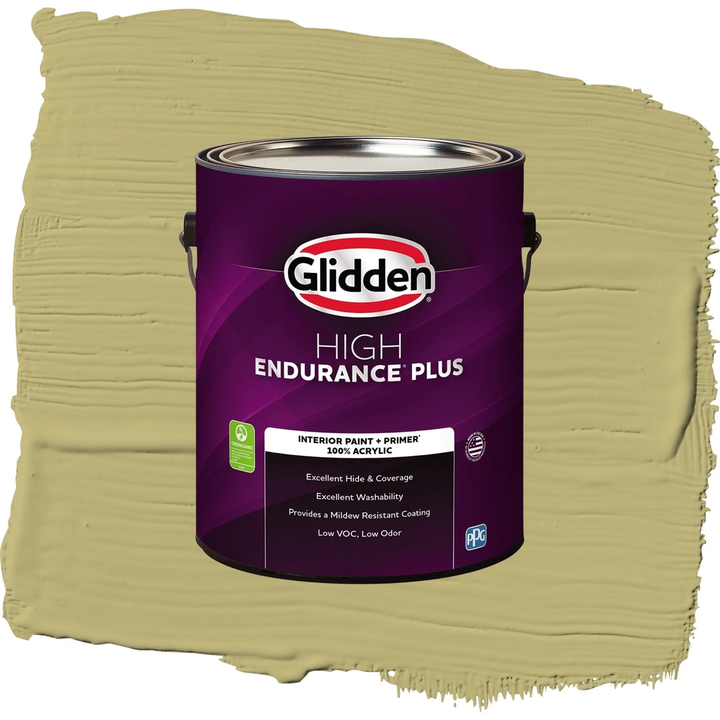 Glidden HEP Gracious Glow / Green, Semi-Gloss Interior Paint with Primer, 1 Gallon