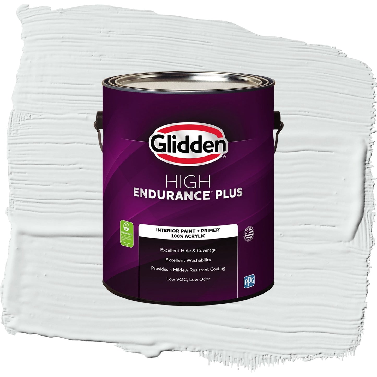 Glidden HEP Gray Glimpse / Grey, Semi-Gloss Interior Paint with Primer, 1 Gallon