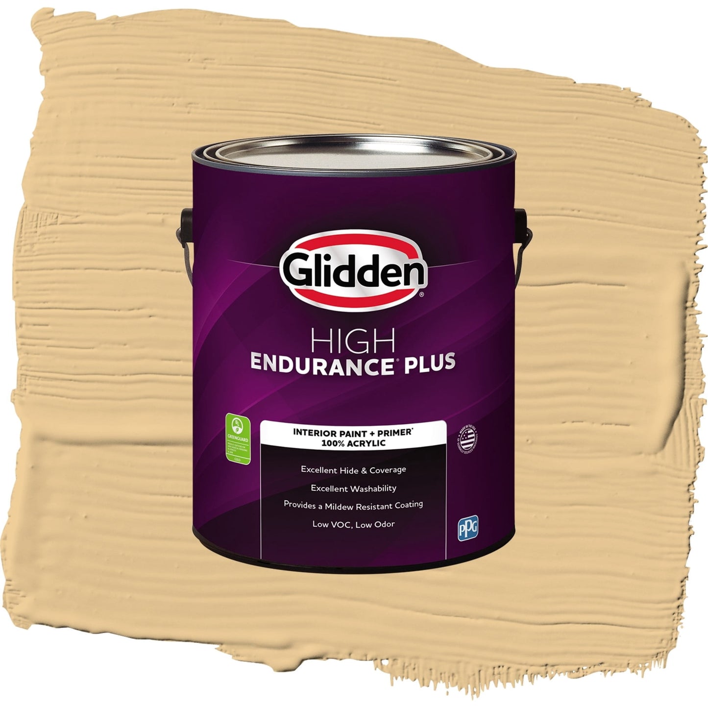 Glidden HEP Halo / Yellow, Semi-Gloss Interior Paint with Primer, 1 Gallon