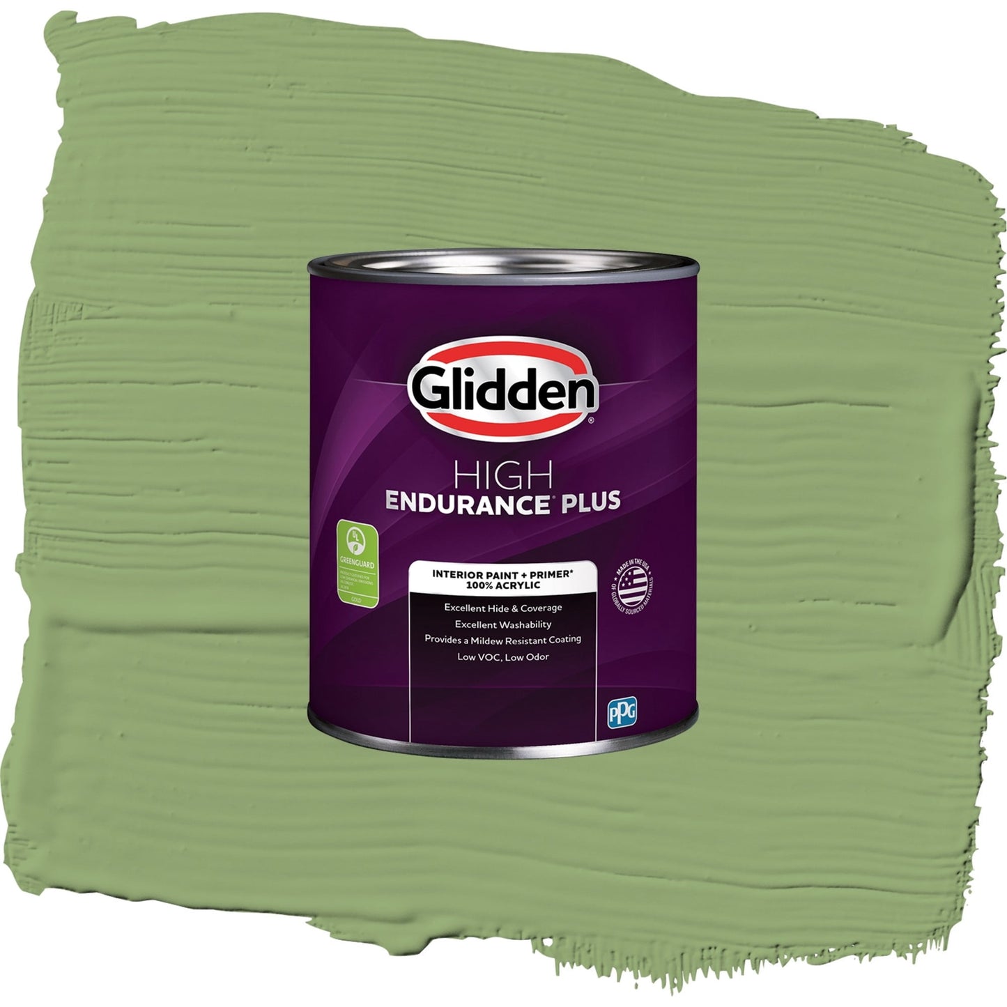 Glidden HEP Luscious Lime / Green, Eggshell Interior Paint with Primer, 1 Quart
