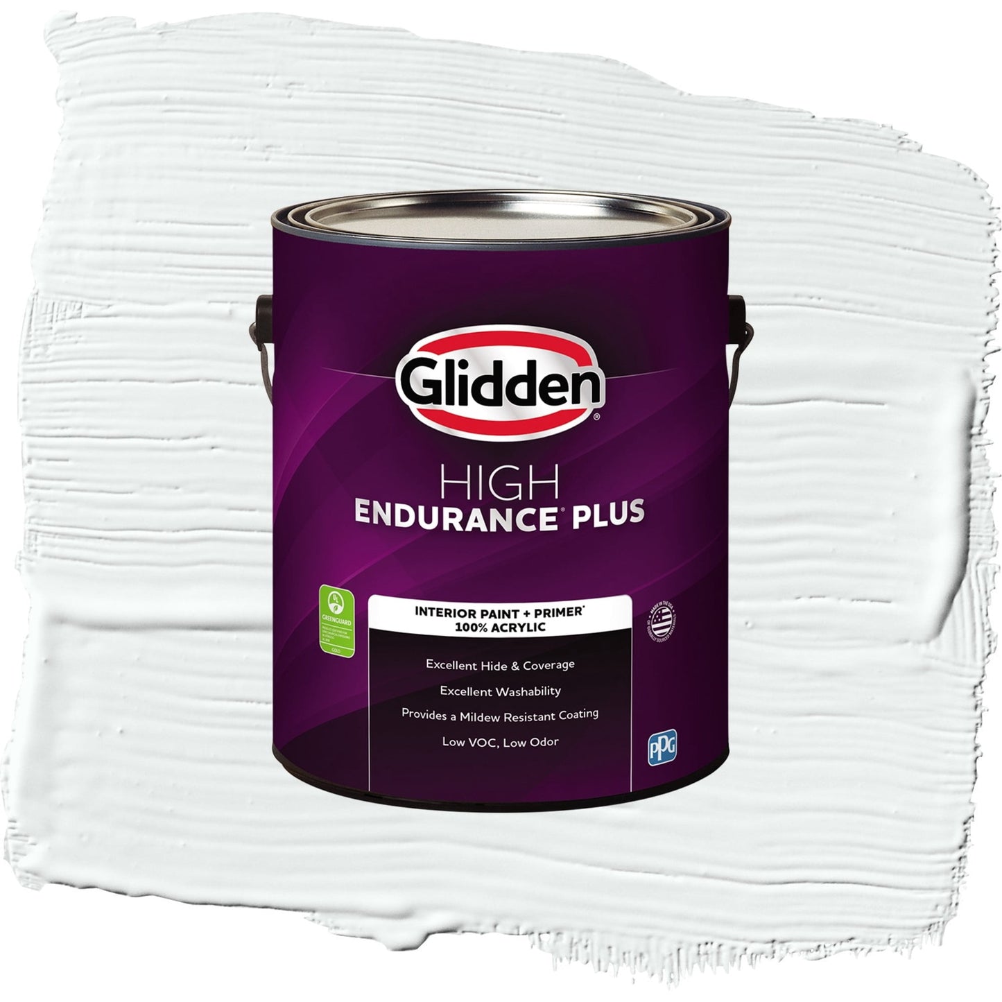 Glidden HEP Moonlit Snow / Gray, Flat Interior Paint with Primer, 1 Gallon