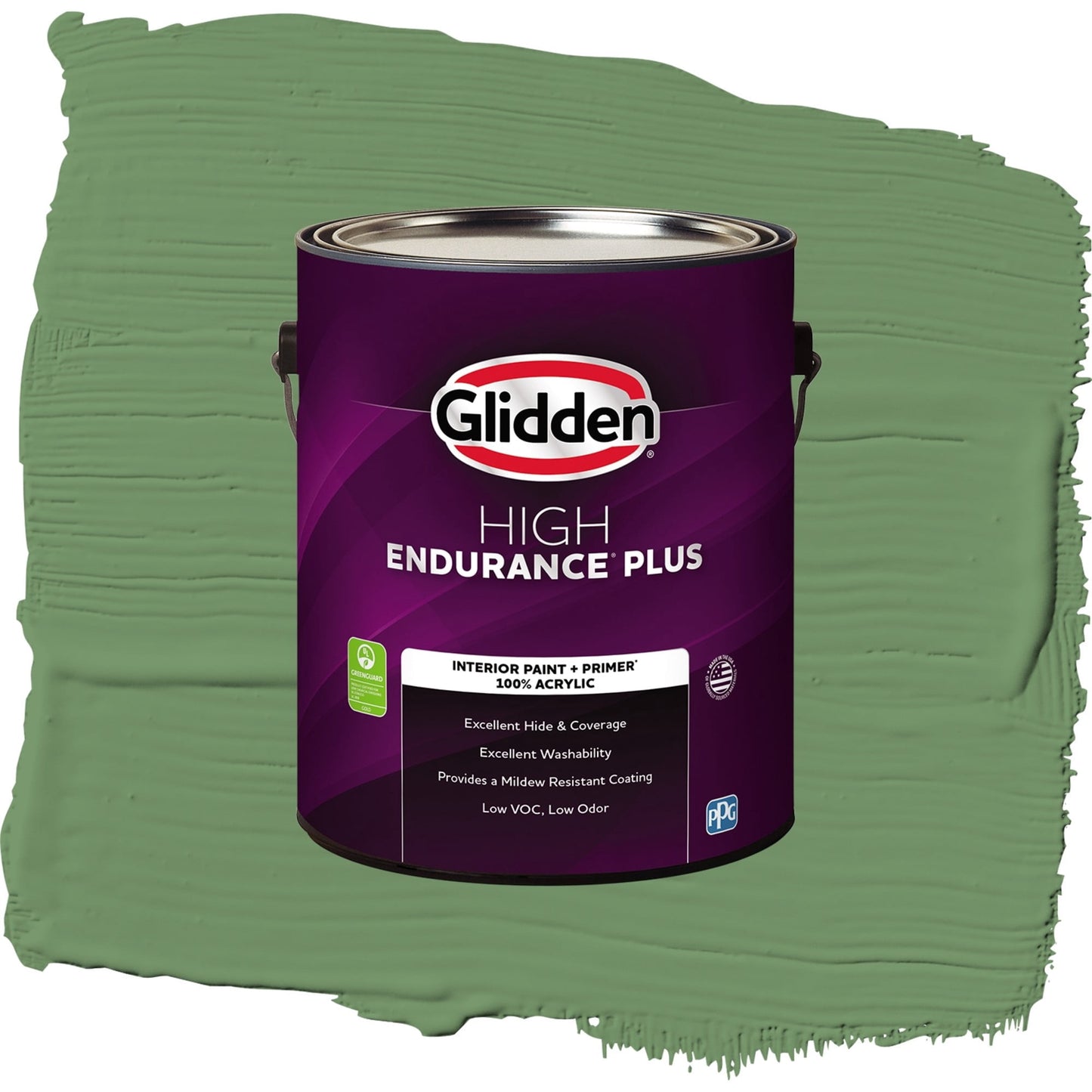 Glidden HEP Moss Ring / Green, Semi-Gloss Interior Paint with Primer, 1 Gallon