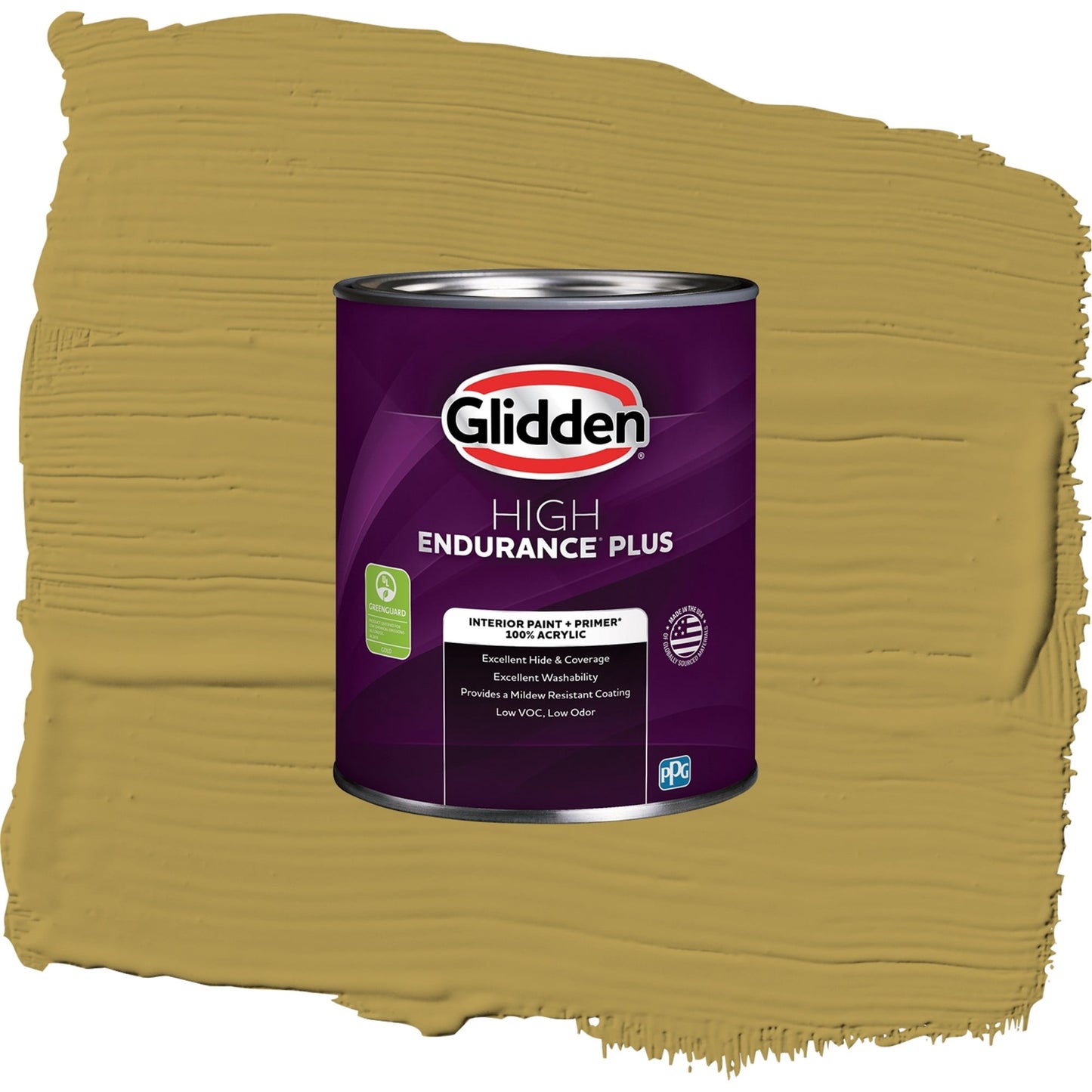 Glidden HEP Obsession / Yellow, Eggshell Interior Paint with Primer, 1 Quart