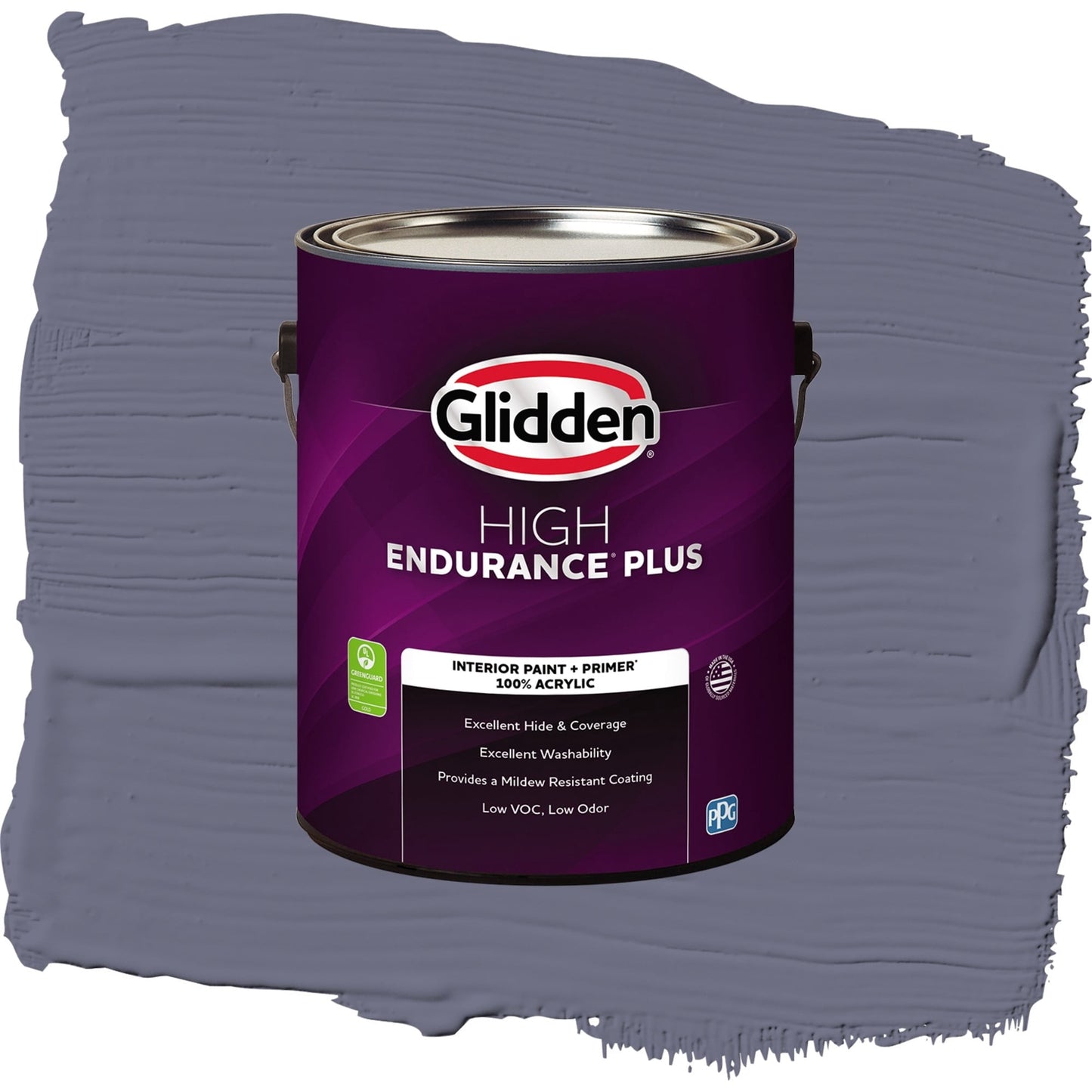 Glidden HEP Old Mill Blue / Purple, Flat Interior Paint with Primer, 1 Gallon