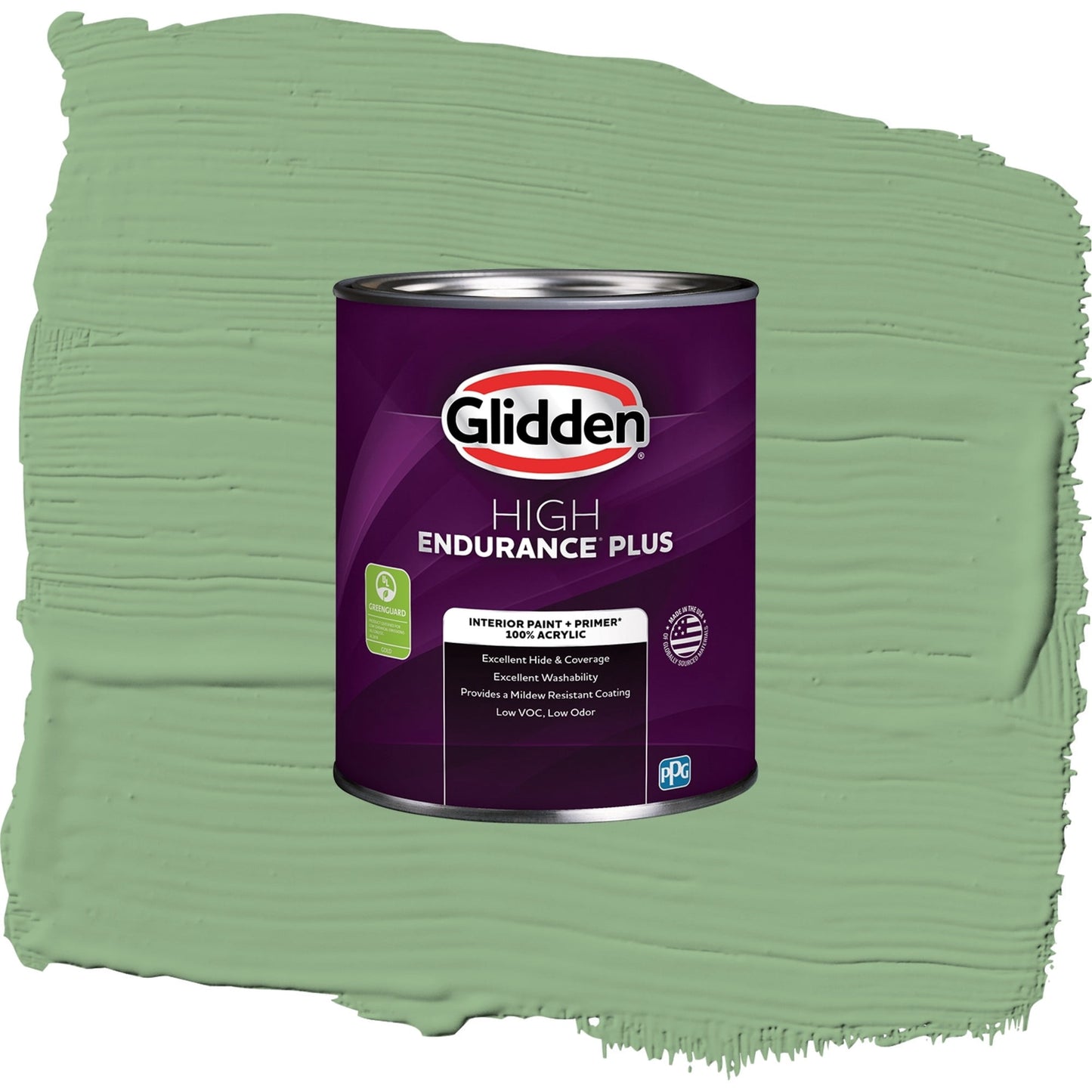 Glidden HEP Pear Cactus / Green, Semi-Gloss Interior Paint with Primer, 1 Quart