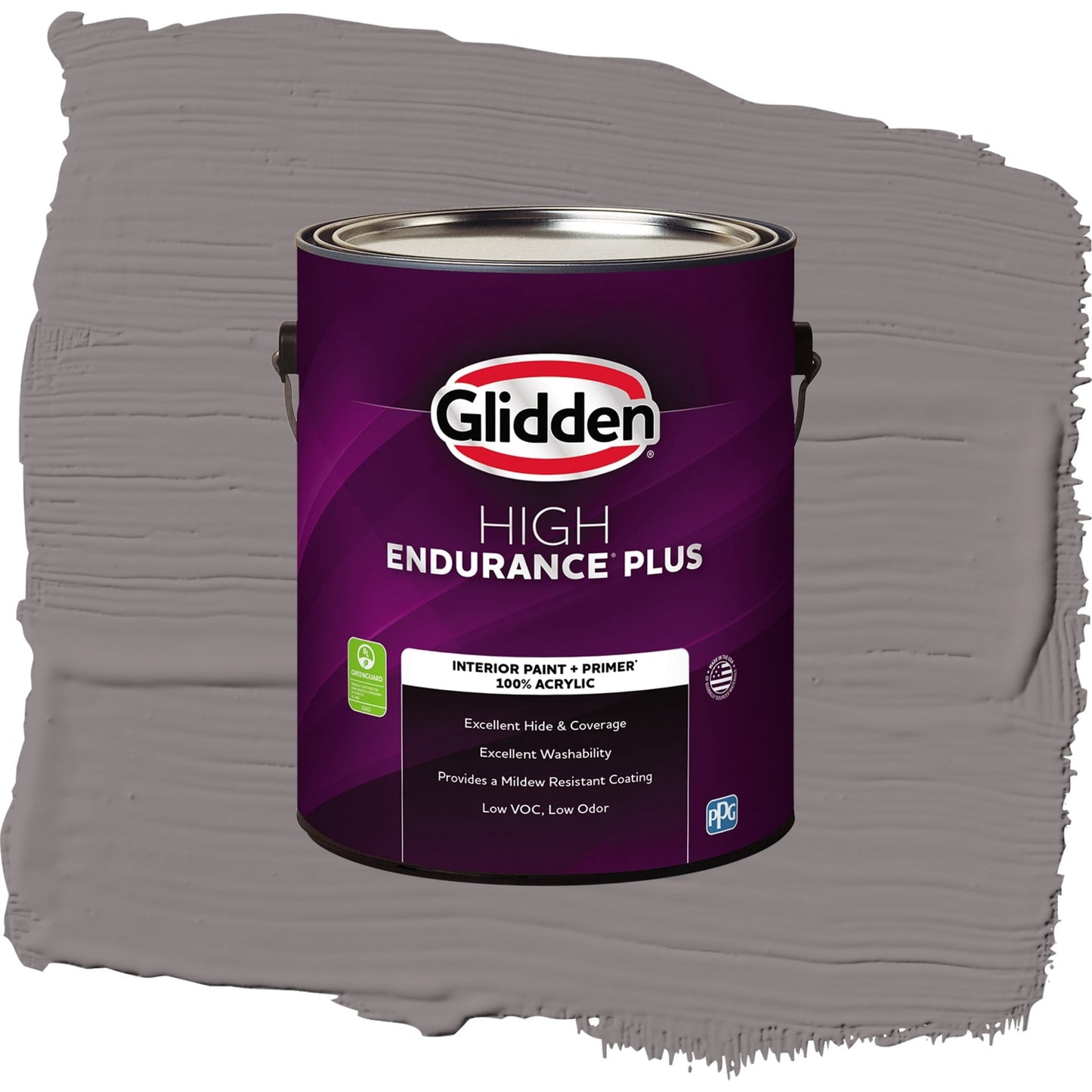 Glidden HEP Pewter Mug / Gray, Flat Interior Paint with Primer, 1 Gallon