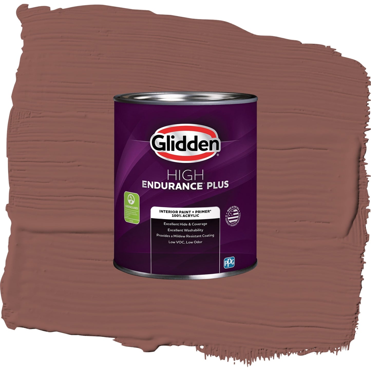 Glidden HEP Raspberry Truffle / Red, Semi-Gloss Interior Paint with Primer, 1 Quart