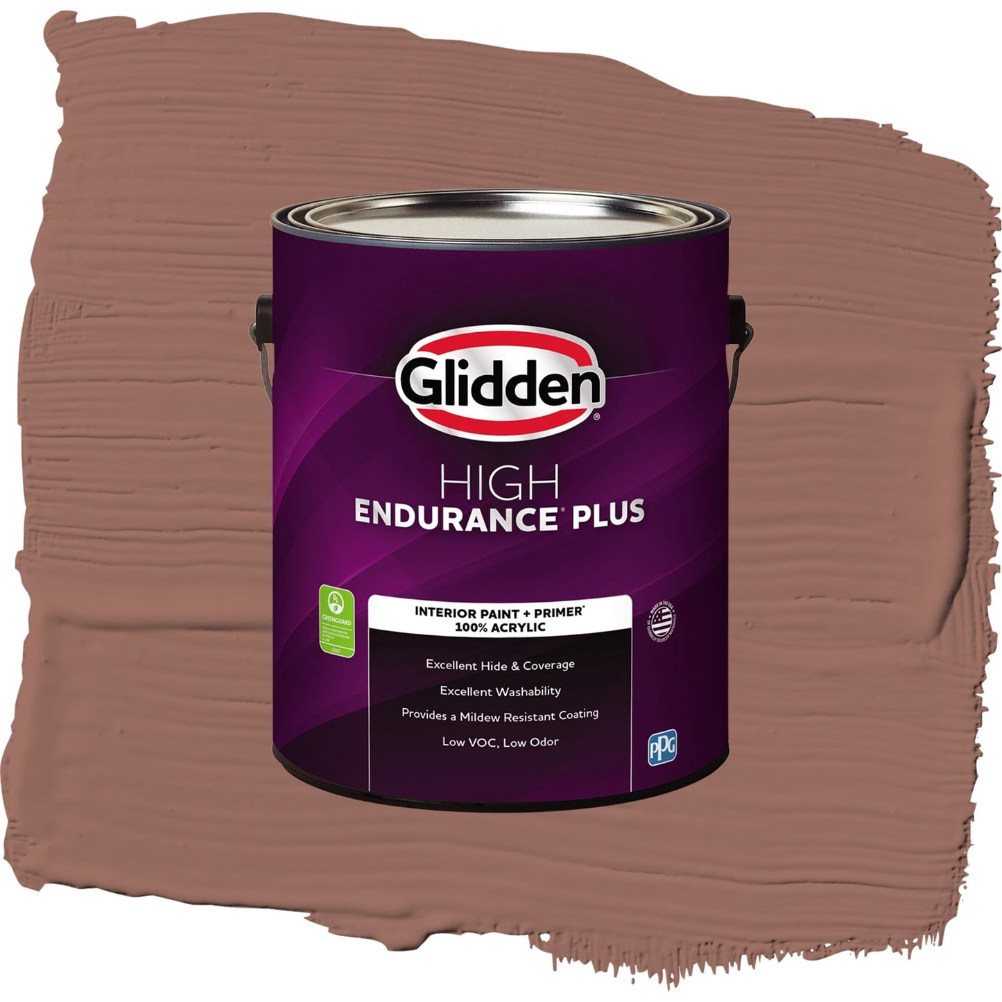 Glidden HEP Safari Brown / Brown, Eggshell Interior Paint with Primer, 1 Gallon