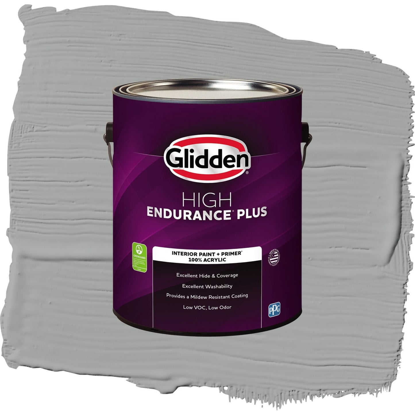 Glidden HEP Stepping Stone / Gray, Semi-Gloss Interior Paint with Primer, 1 Gallon