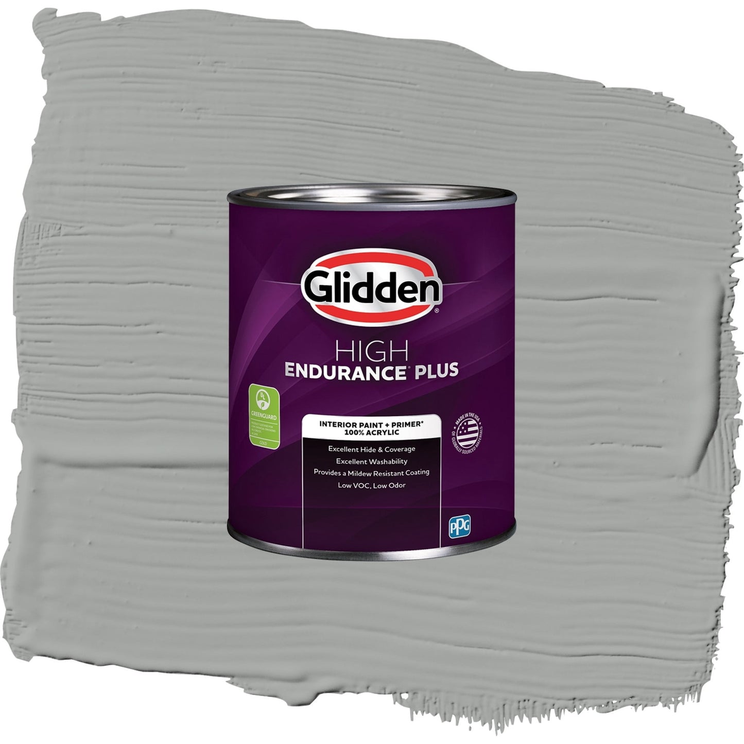 Glidden HEP Stepping Stone / Gray, Semi-Gloss Interior Paint with Primer, 1 Quart