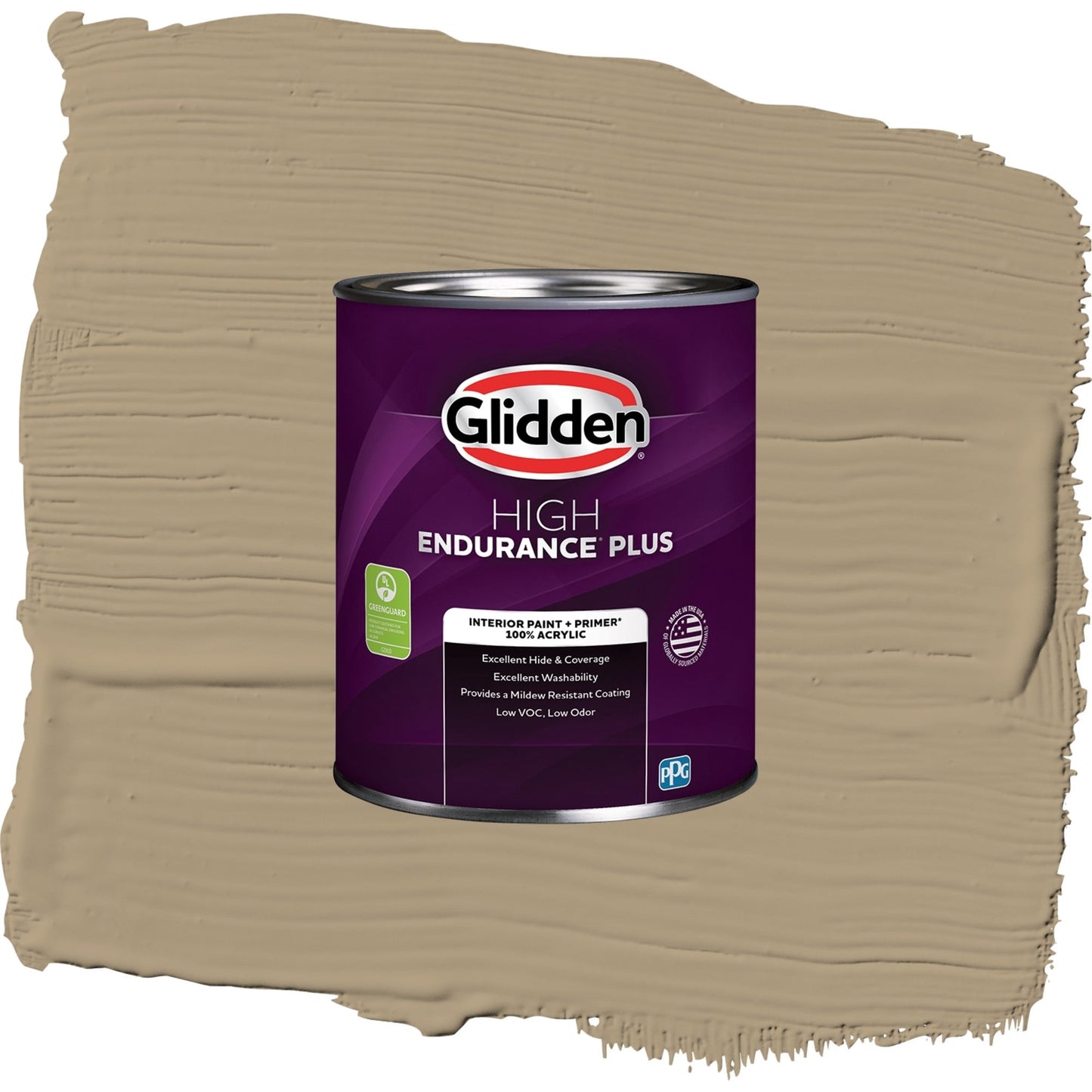 Glidden HEP Stony Creek / Beige, Eggshell Interior Paint with Primer, 1 Quart