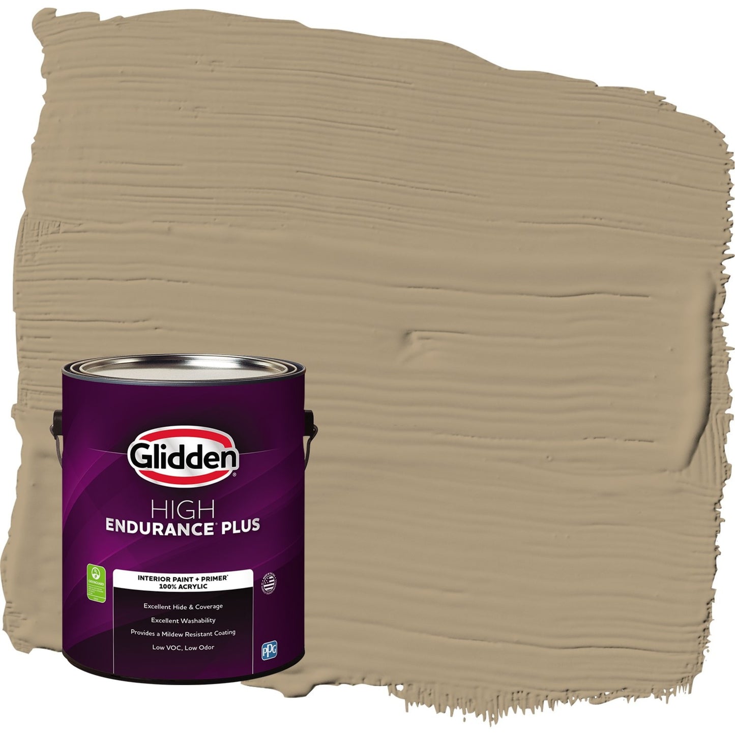 Glidden HEP Stony Creek / Beige Pintura Interior Mate con Primer, 1 Galón