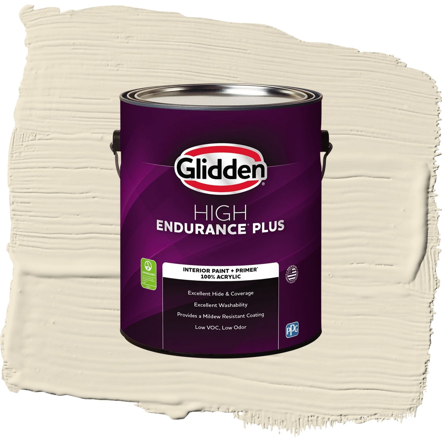 Glidden HEP Sugar Cookie / Off-White Semi-Gloss Interior Paint with Primer, 1 Gallon