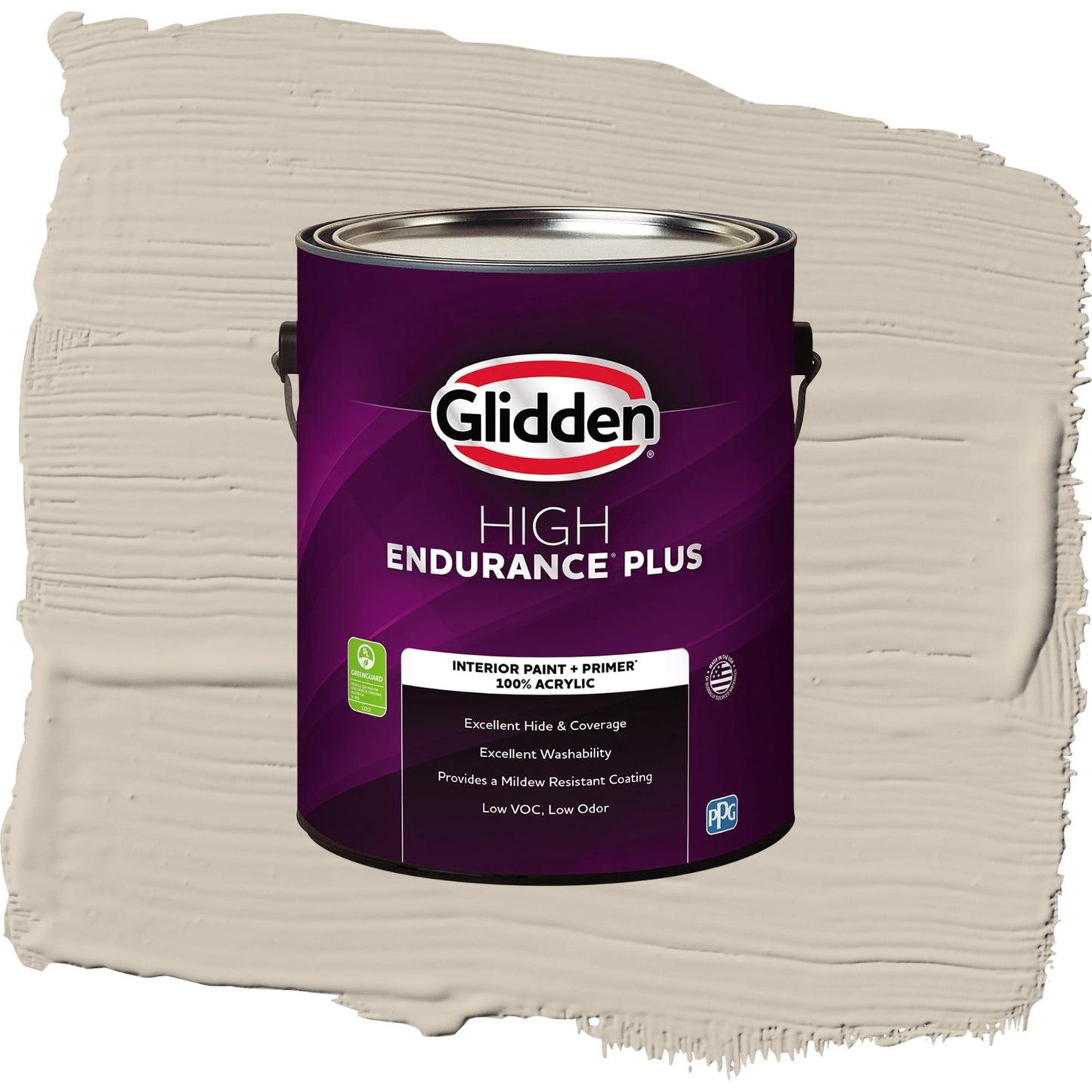 Glidden HEP Synchronicity / Gray, Flat Interior Paint with Primer, 1 Gallon
