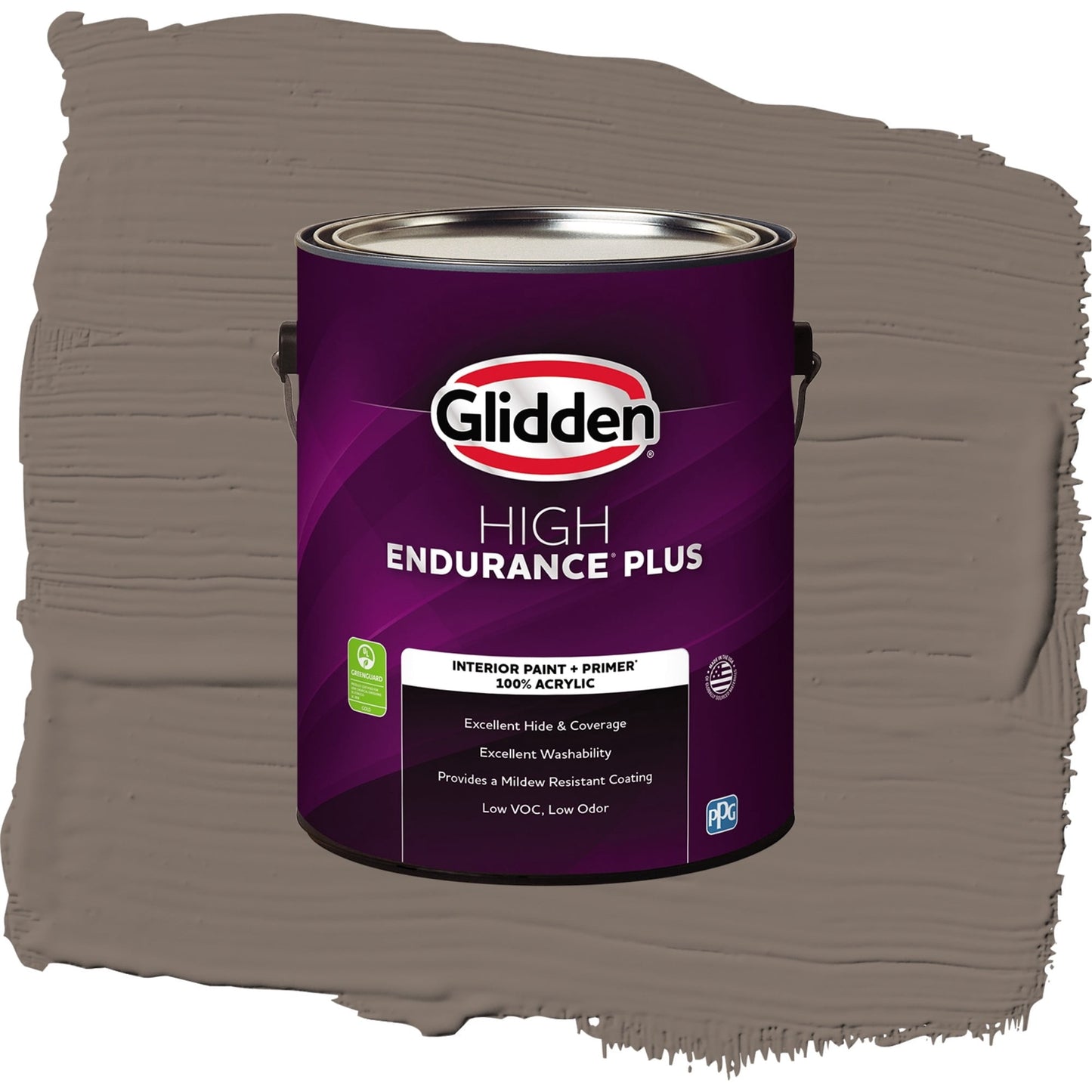 Glidden HEP Tattle Tail / Brown, Flat Interior Paint with Primer, 1 Gallon